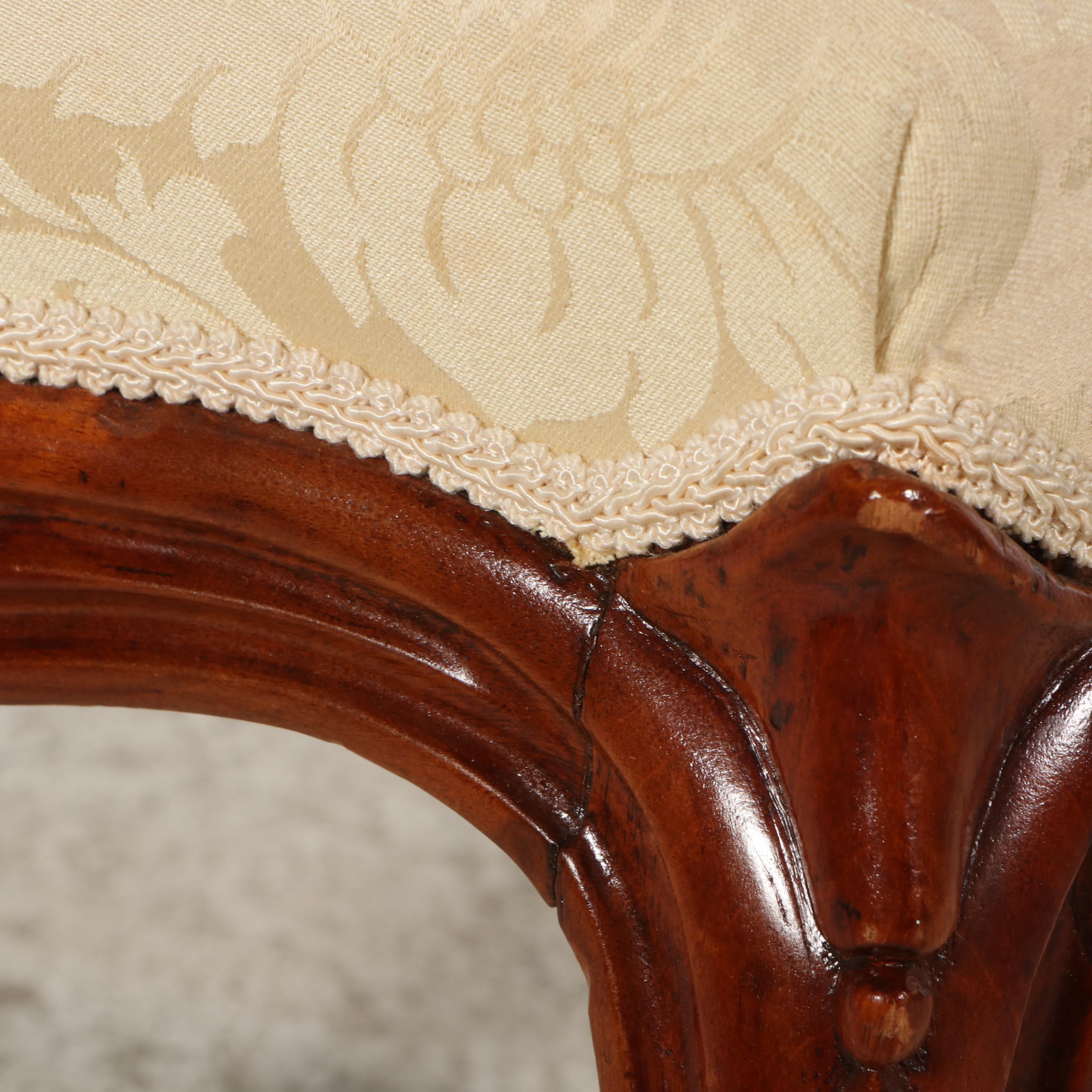 Victorian Renaissance Revival Carved Walnut Side Chair, Circa 1870