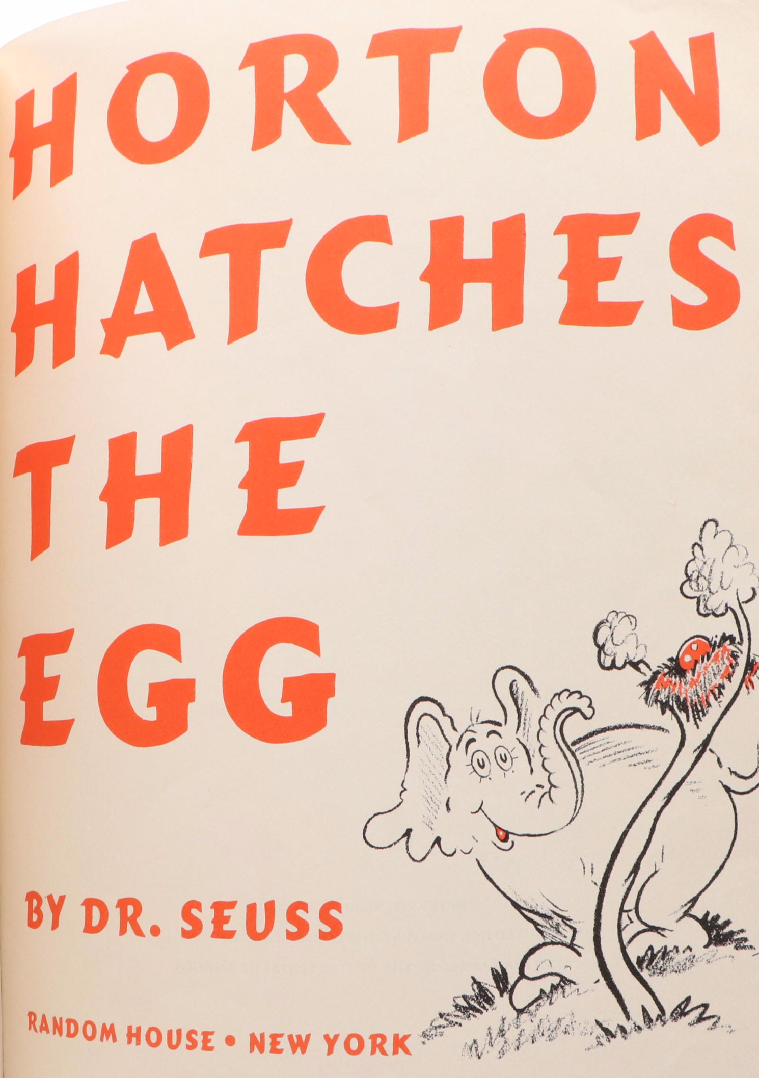 Illustrated "Horton Hatches the Egg" by Dr. Seuss, 1940