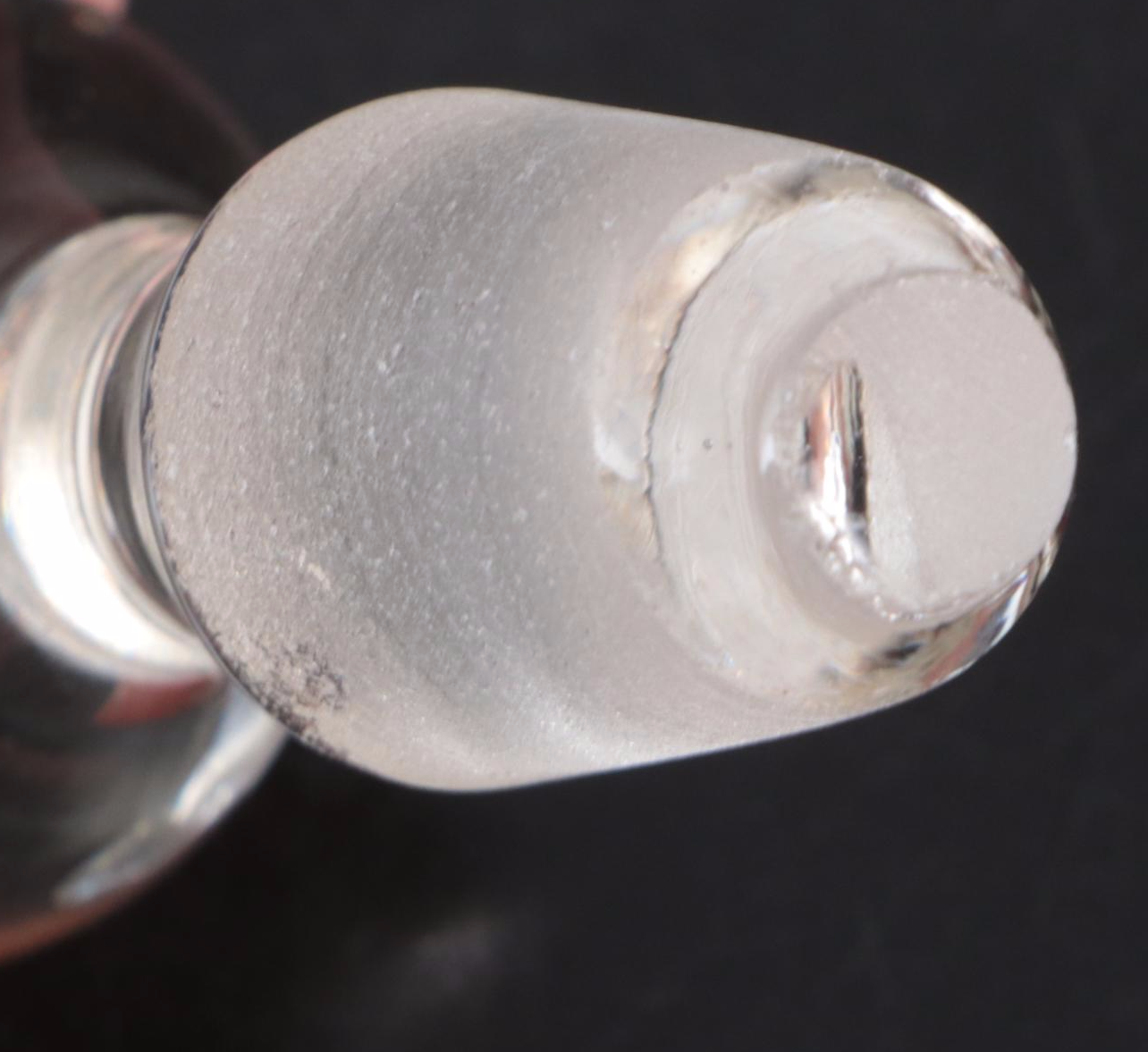 Glass Decanters with Metal Decanter Tags and Candle Snuffer