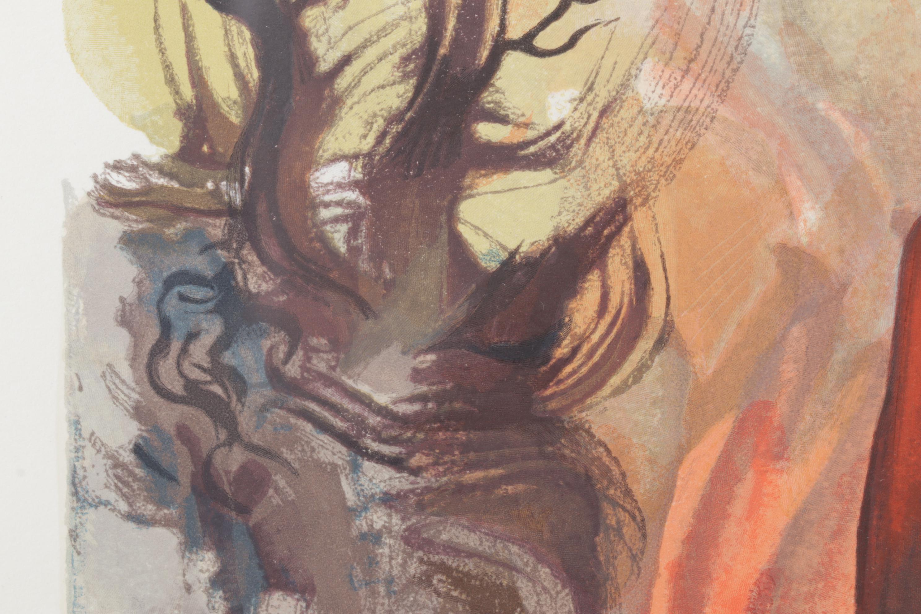 Salvador Dalí Wood Engraving "Apparition de Dite," 1960-1964