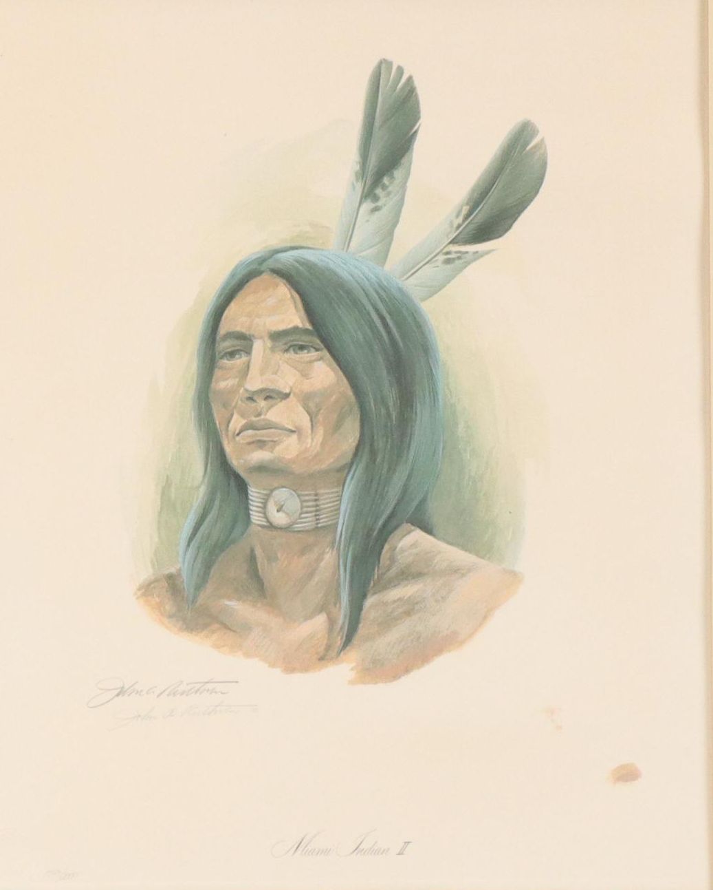 John A. Ruthven Offset Lithograph "Miami Indian II"
