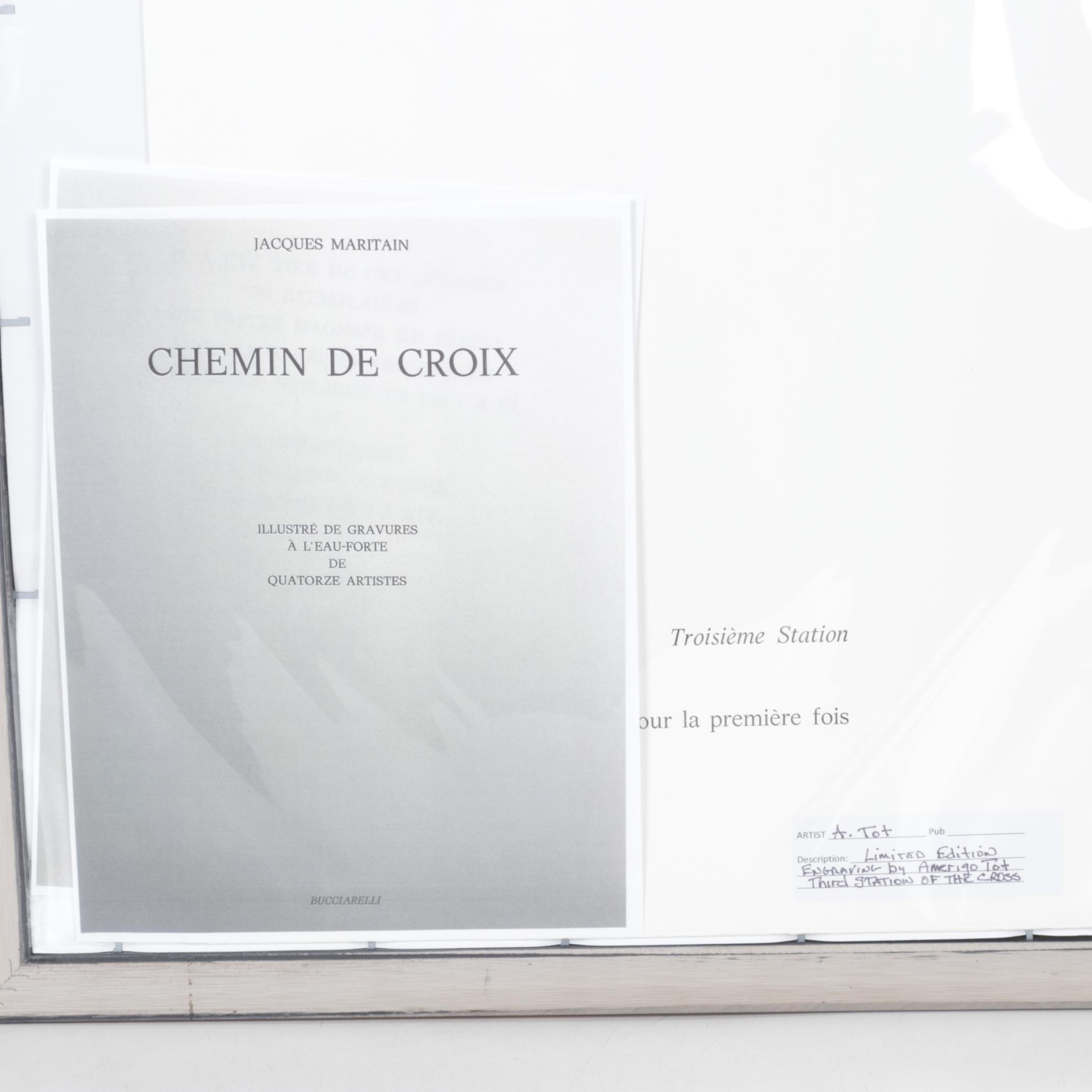 Amerigo Tot Limited Engraving "Troisième Station" from "Chemin de Croix"
