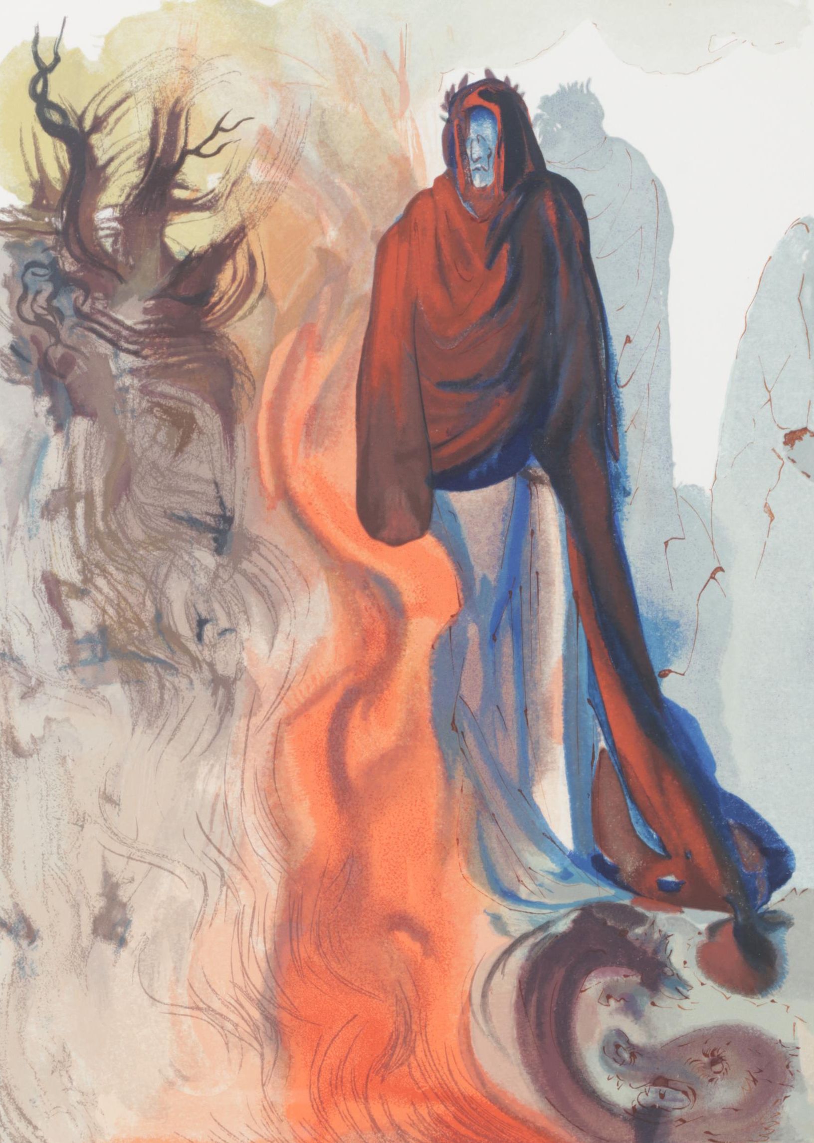 Salvador Dalí Wood Engraving "Apparition de Dite," 1960-1964