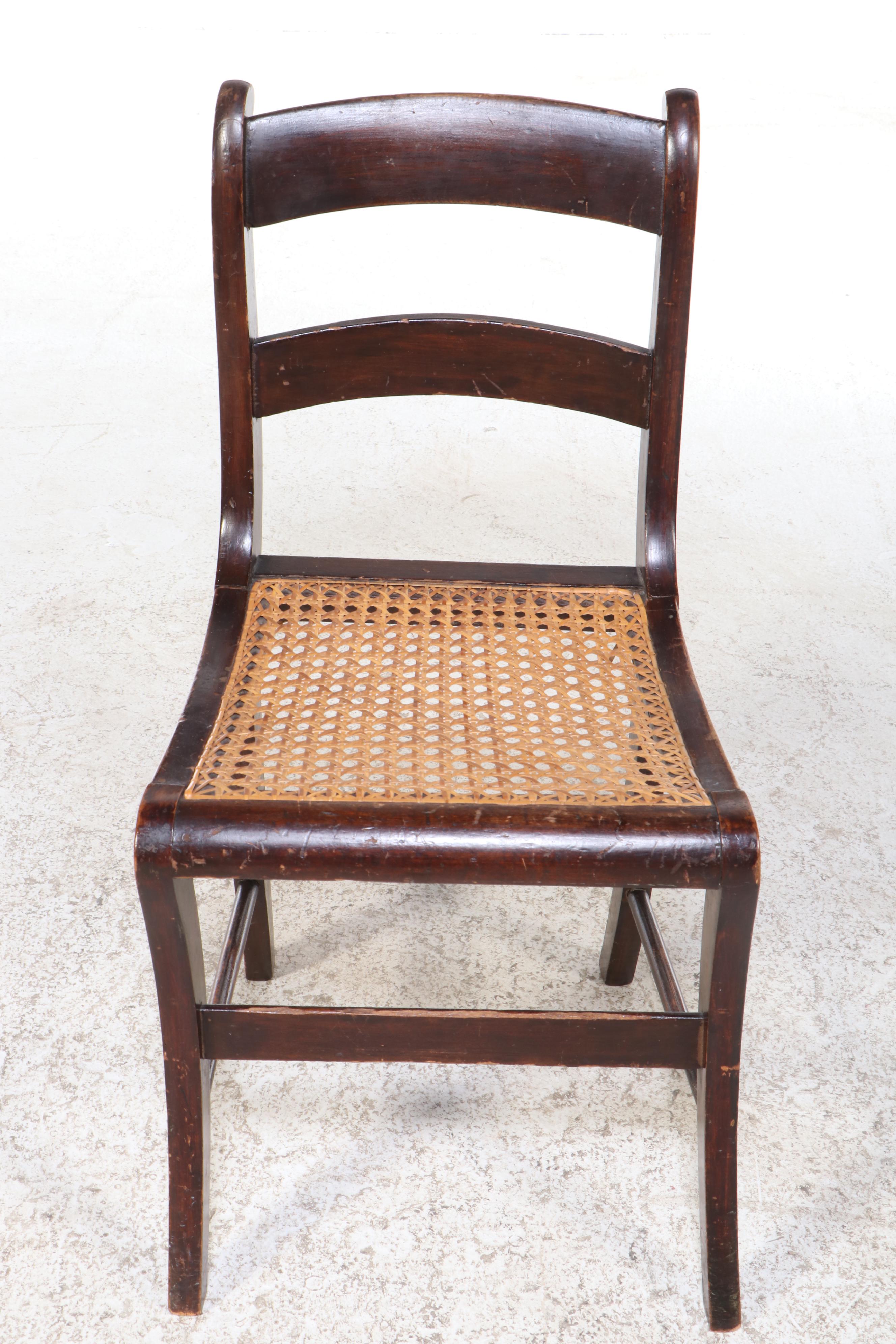 Victorian Ladderback Side Chair, Late 19th Century