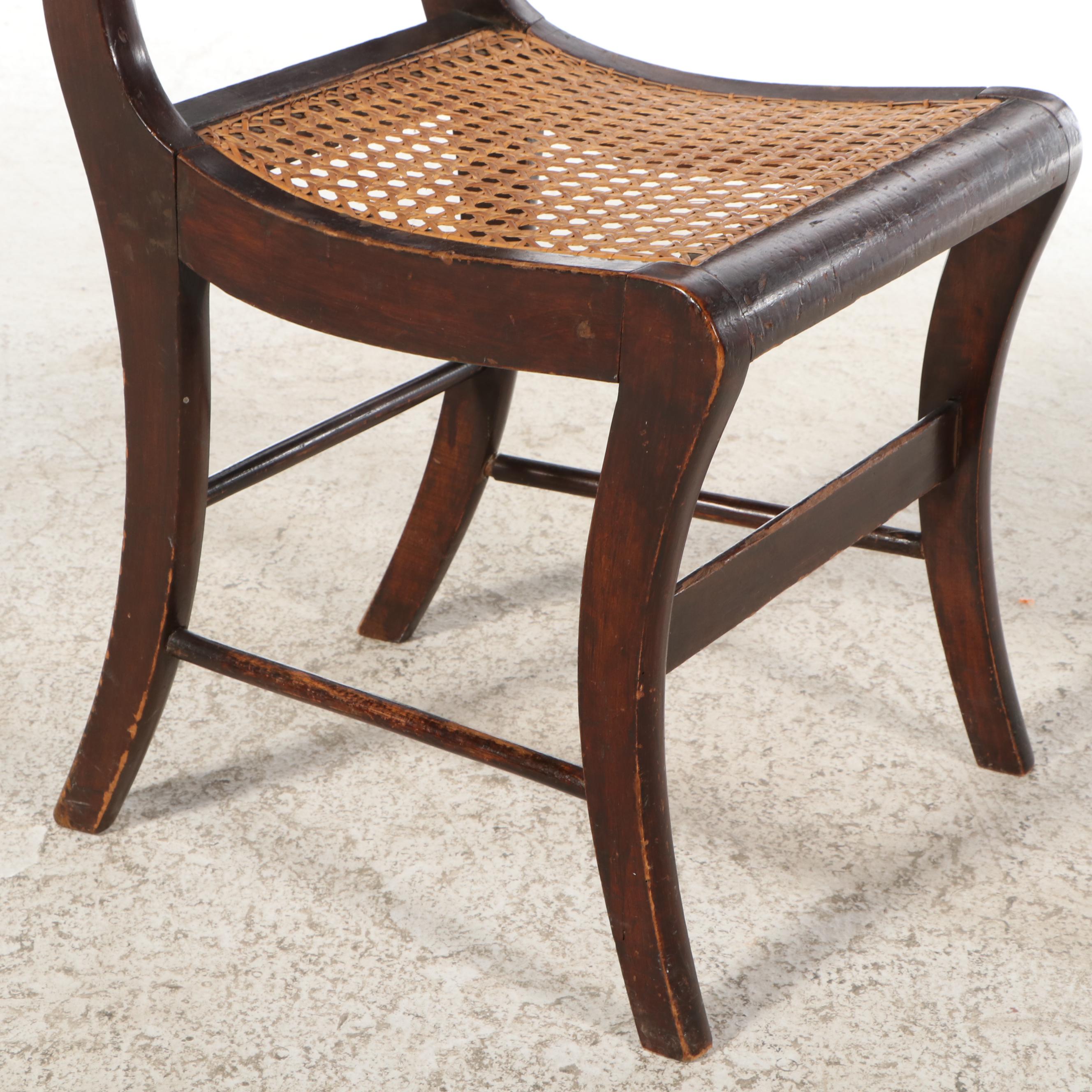 Victorian Ladderback Side Chair, Late 19th Century