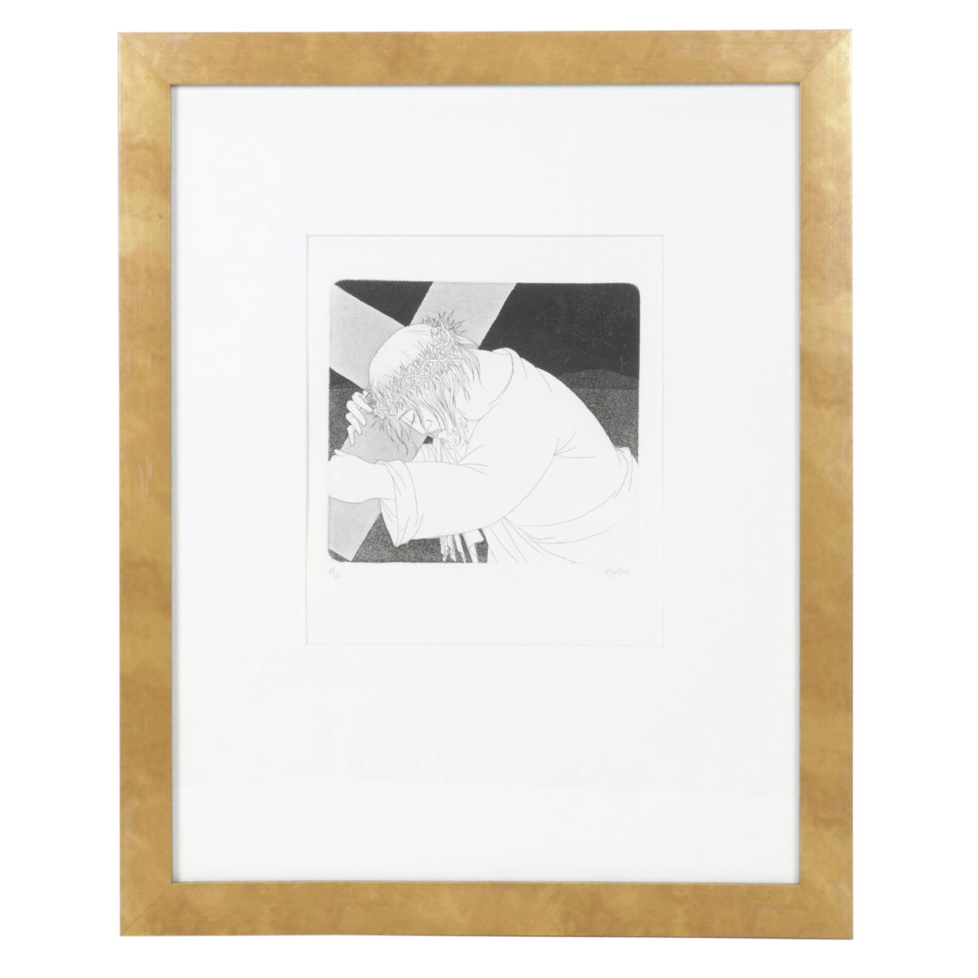 Amerigo Tot Limited Engraving "Troisième Station" from "Chemin de Croix"