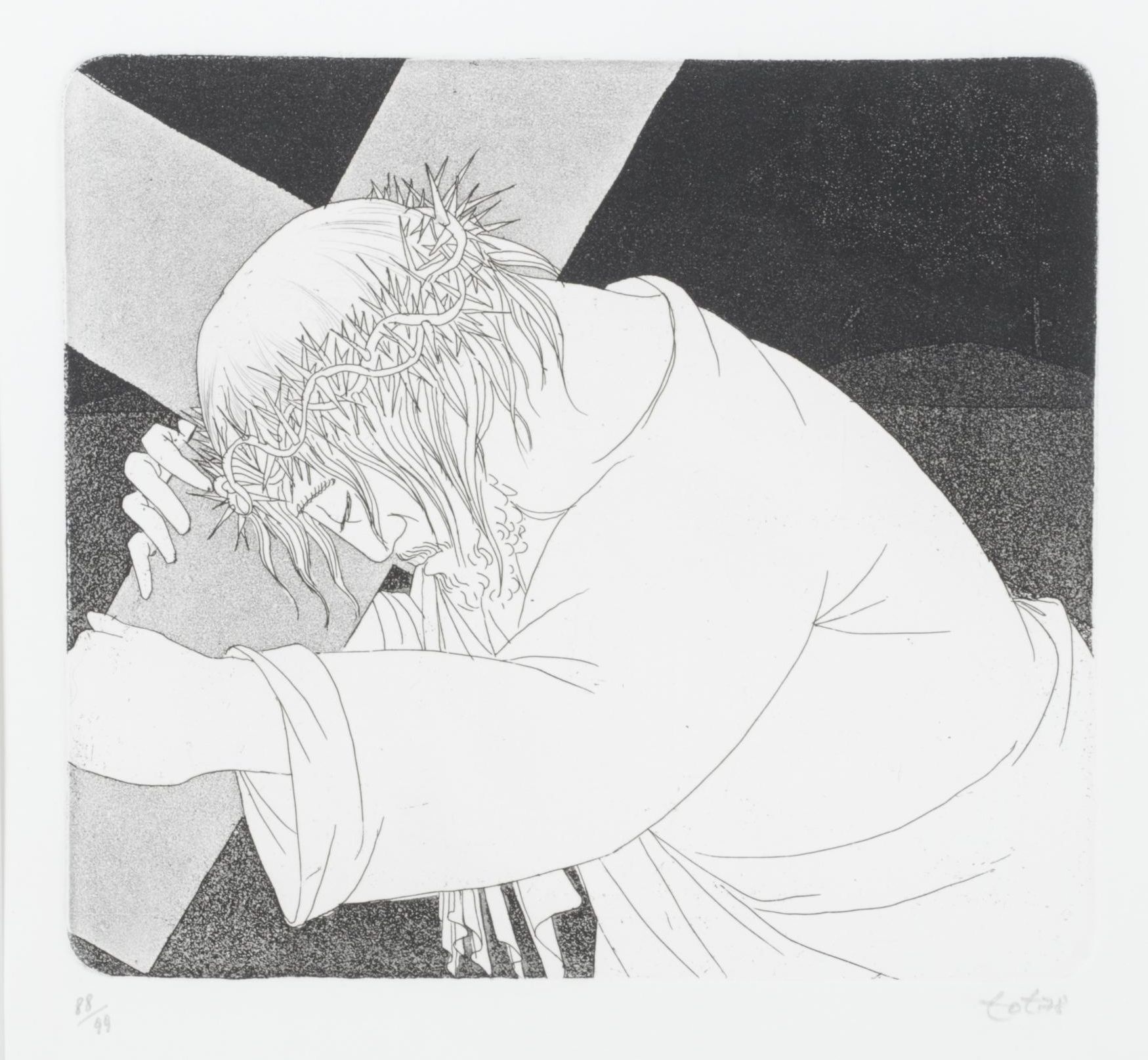 Amerigo Tot Limited Engraving "Troisième Station" from "Chemin de Croix"