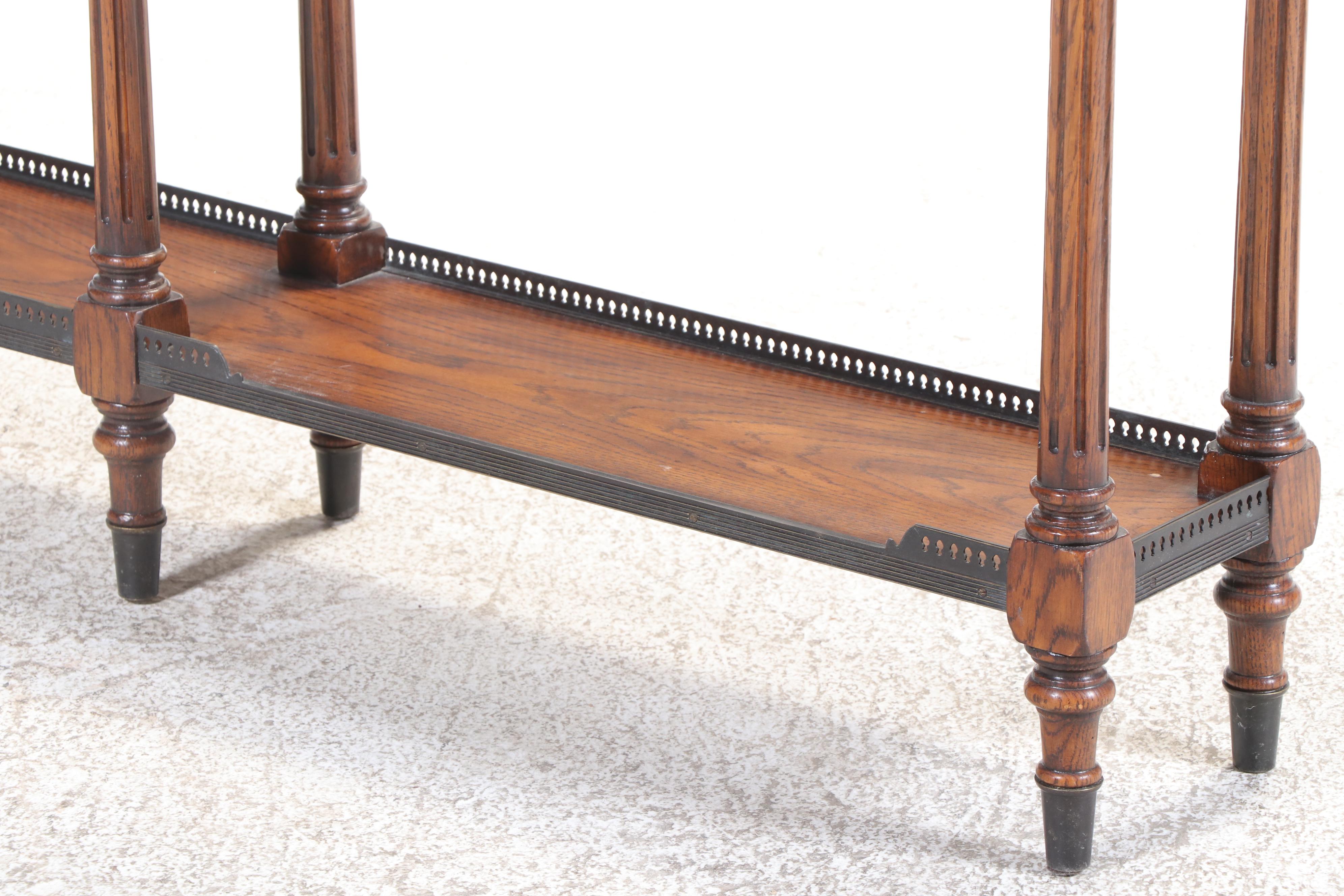 Theodore Alexander Louis XV Style "The Narrow" Console Table with Gallery Rail