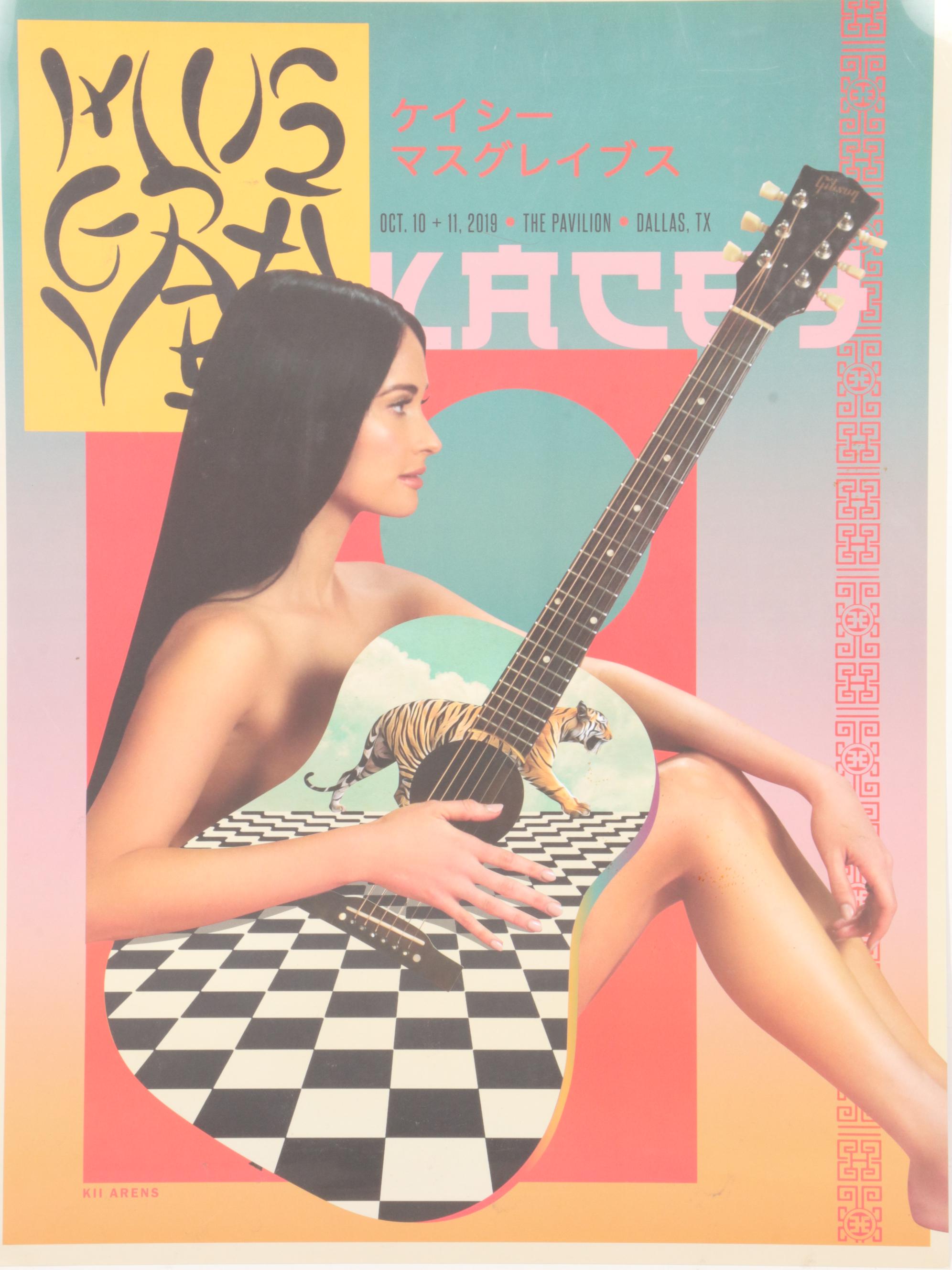 Kacey Musgraves at The Pavilion 2019 Concert Poster Designed by Kii Arens