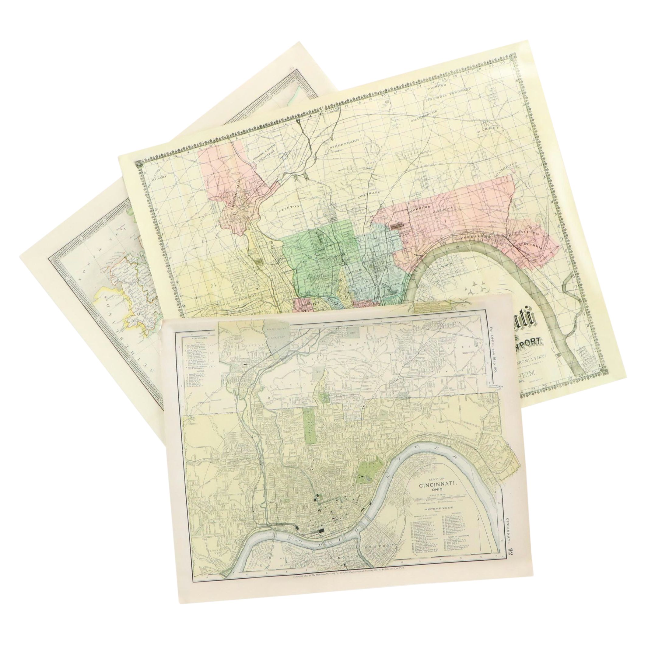 "Map of Cincinnati Ohio" and More Reproduction Maps
