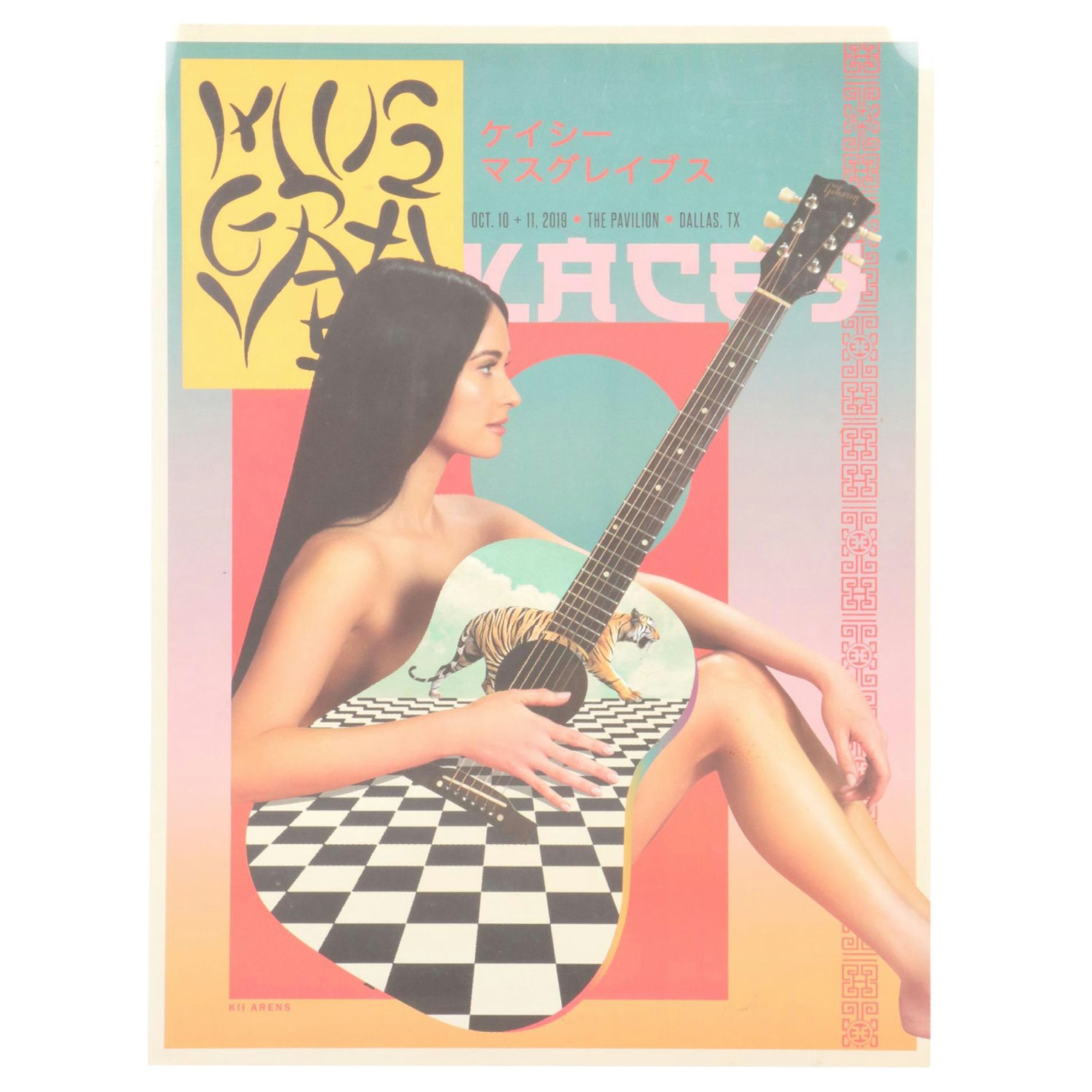 Kacey Musgraves at The Pavilion 2019 Concert Poster Designed by Kii Arens
