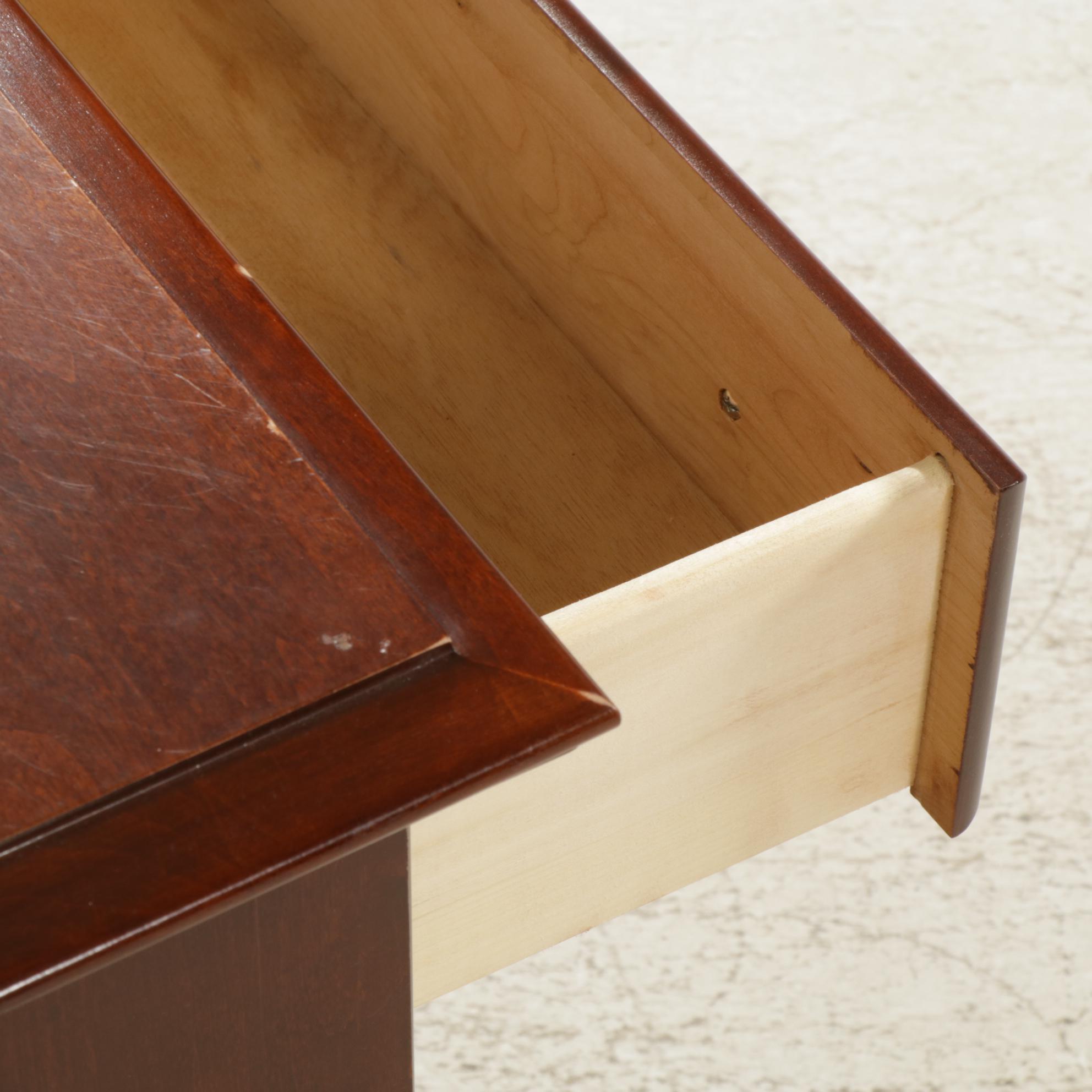 Chippendale Style Cherry Finished Small Chest of Drawers, Late 20th Century