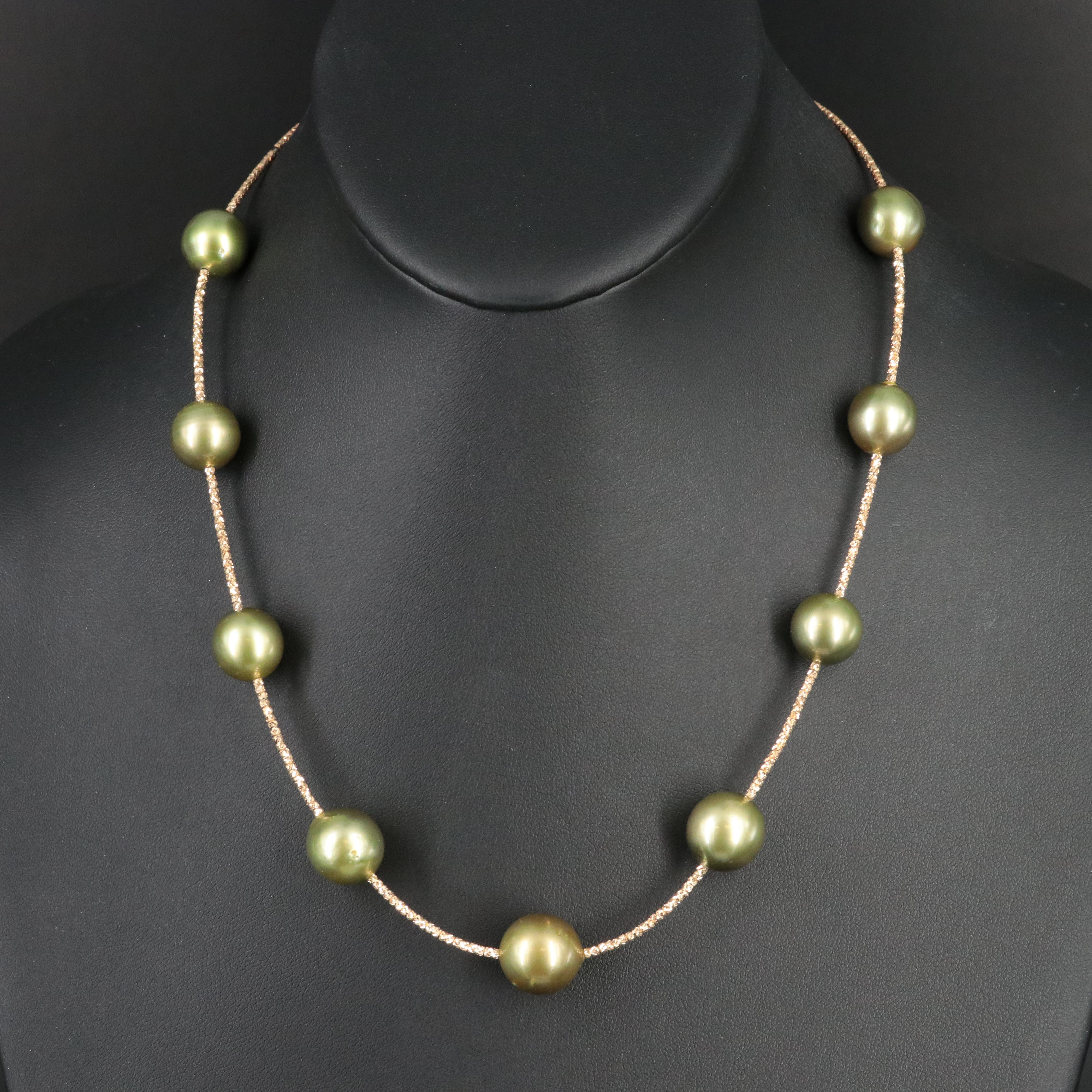 18K Pearl Station Necklace