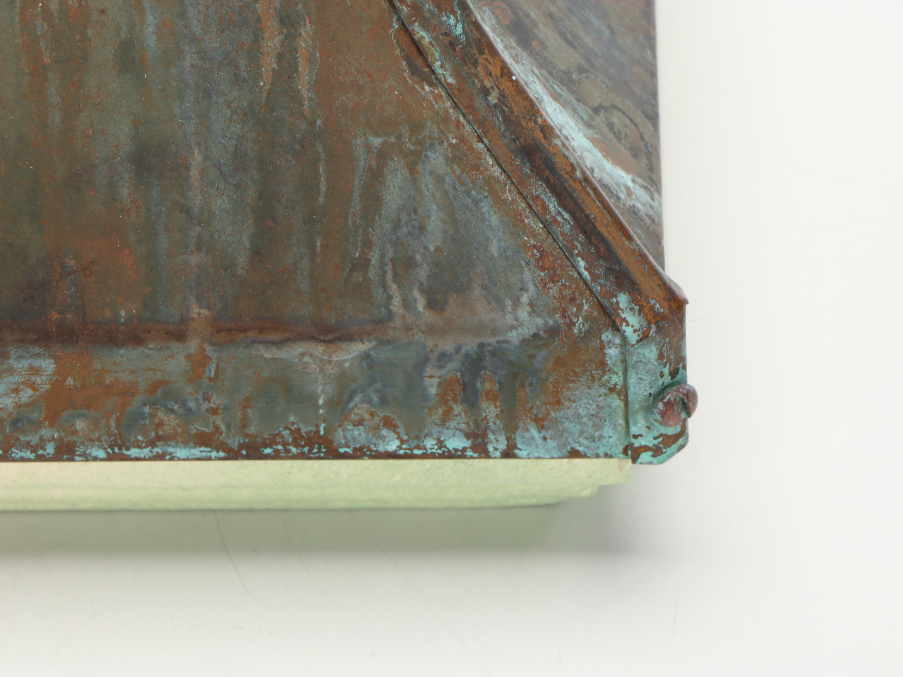 Metal Roofed Wooden Birdcage with Floral Motif