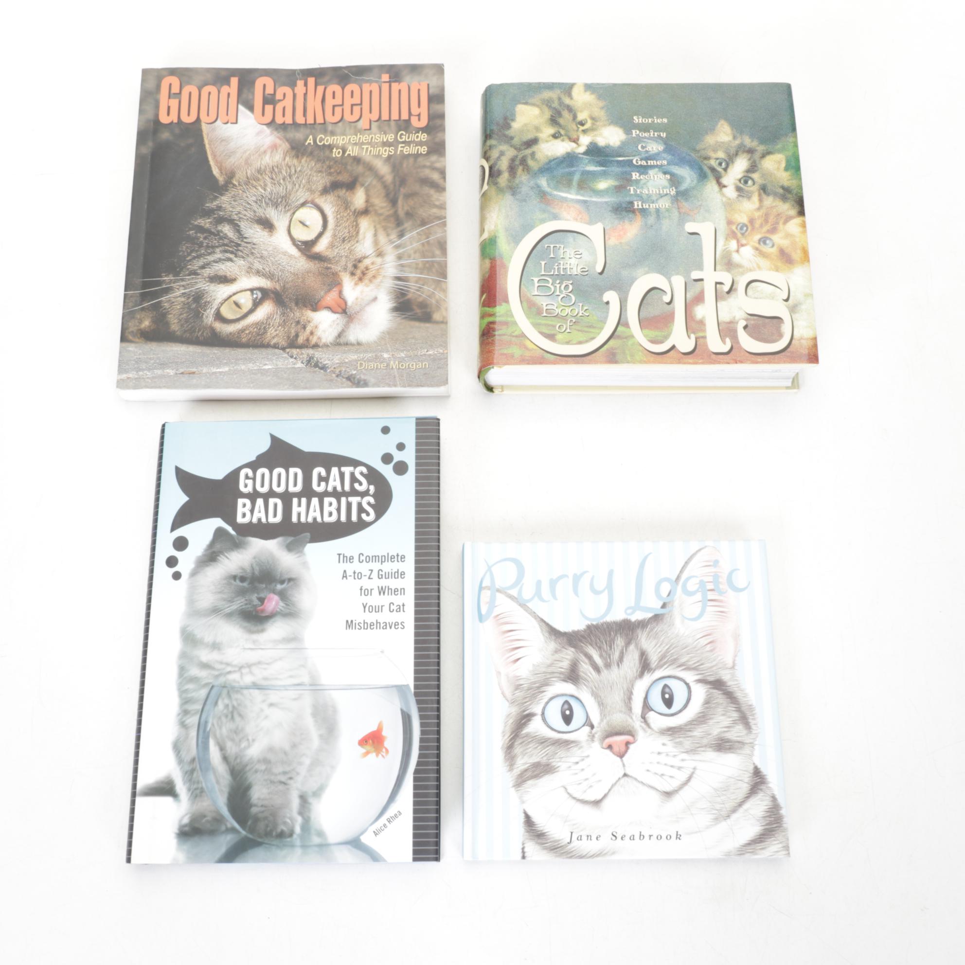 "The Little Big Book of Cats" First Edition in Set of Cat Guidebooks and More