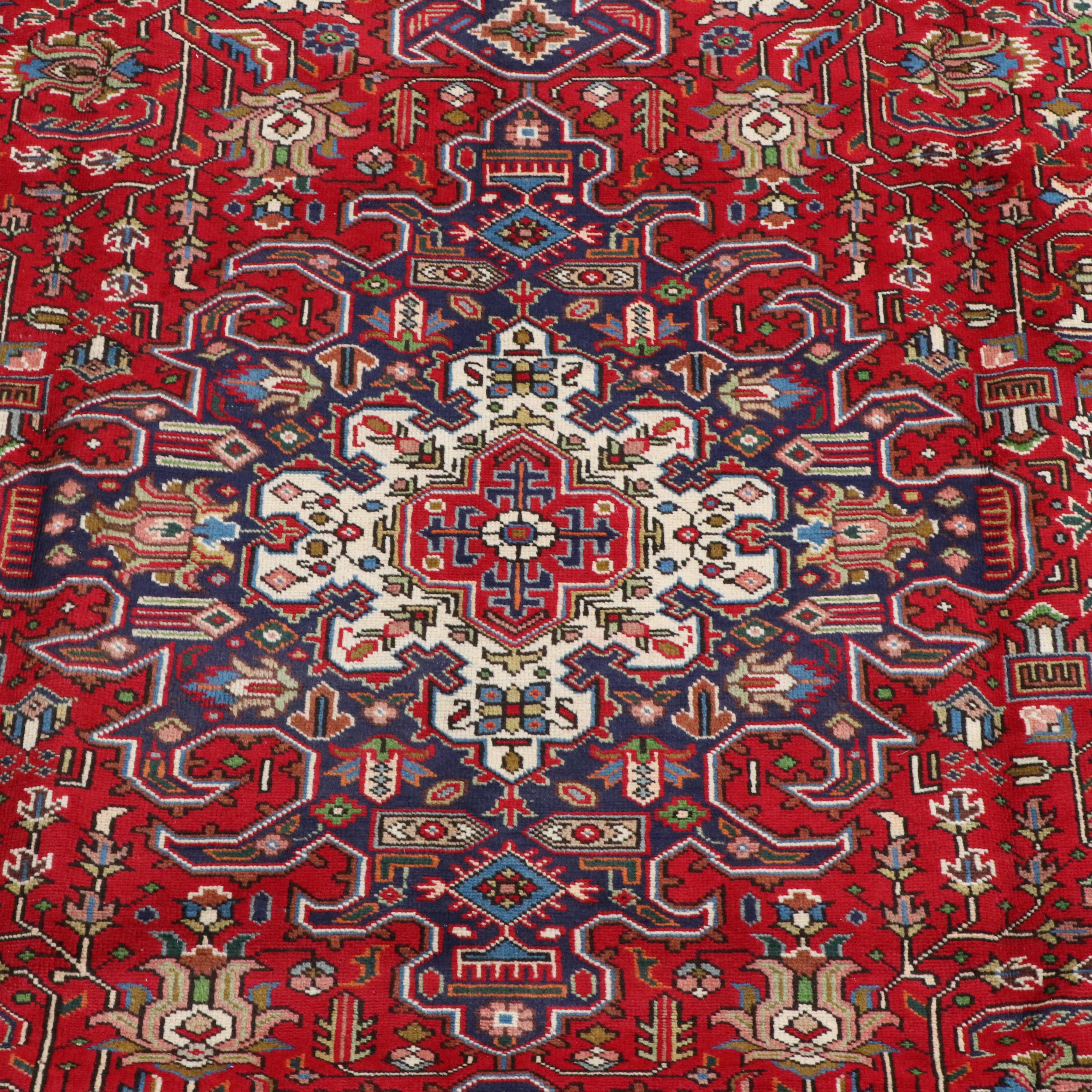 9'5 x 12'6 Hand-Knotted Persian Heriz Room Sized Rug
