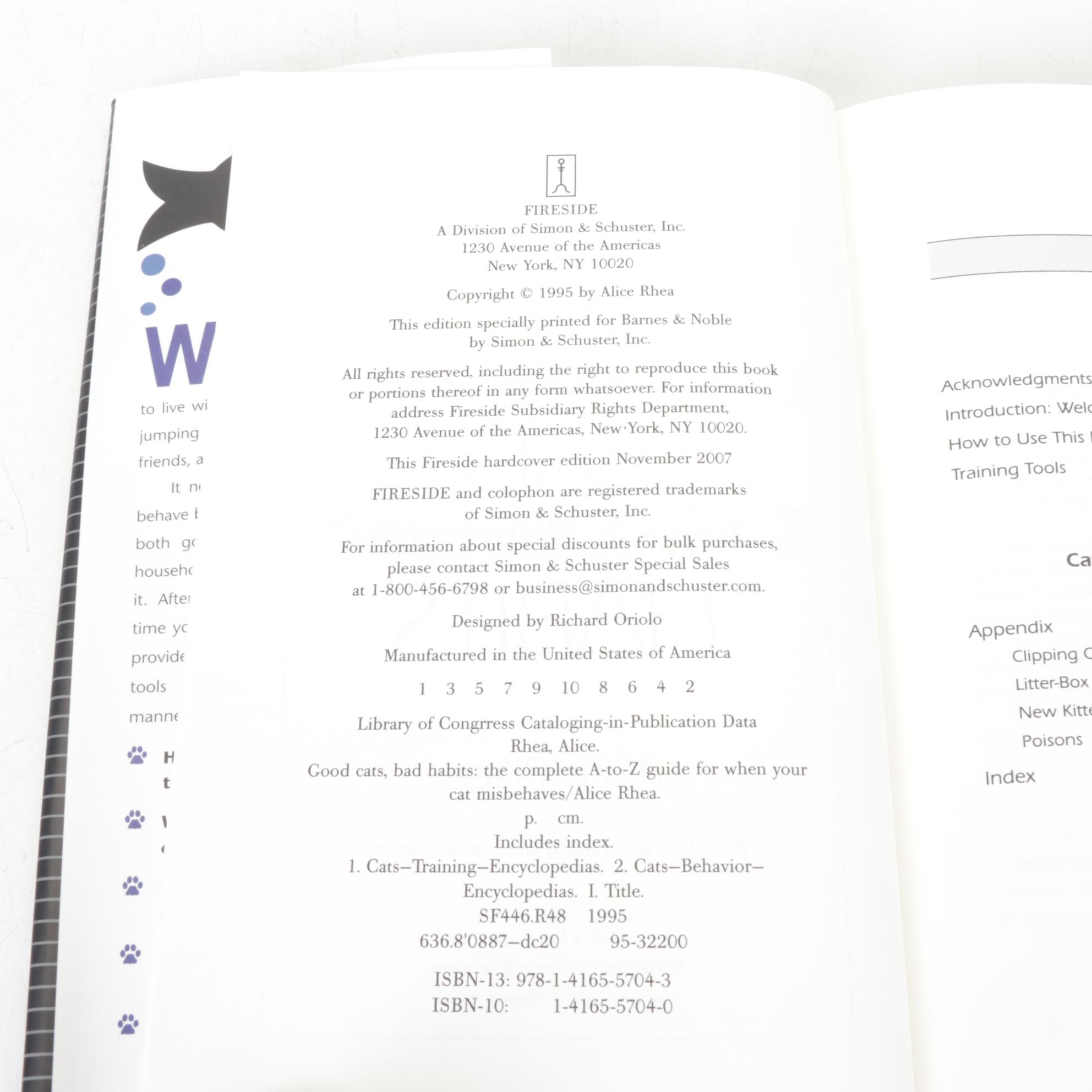 "The Little Big Book of Cats" First Edition in Set of Cat Guidebooks and More