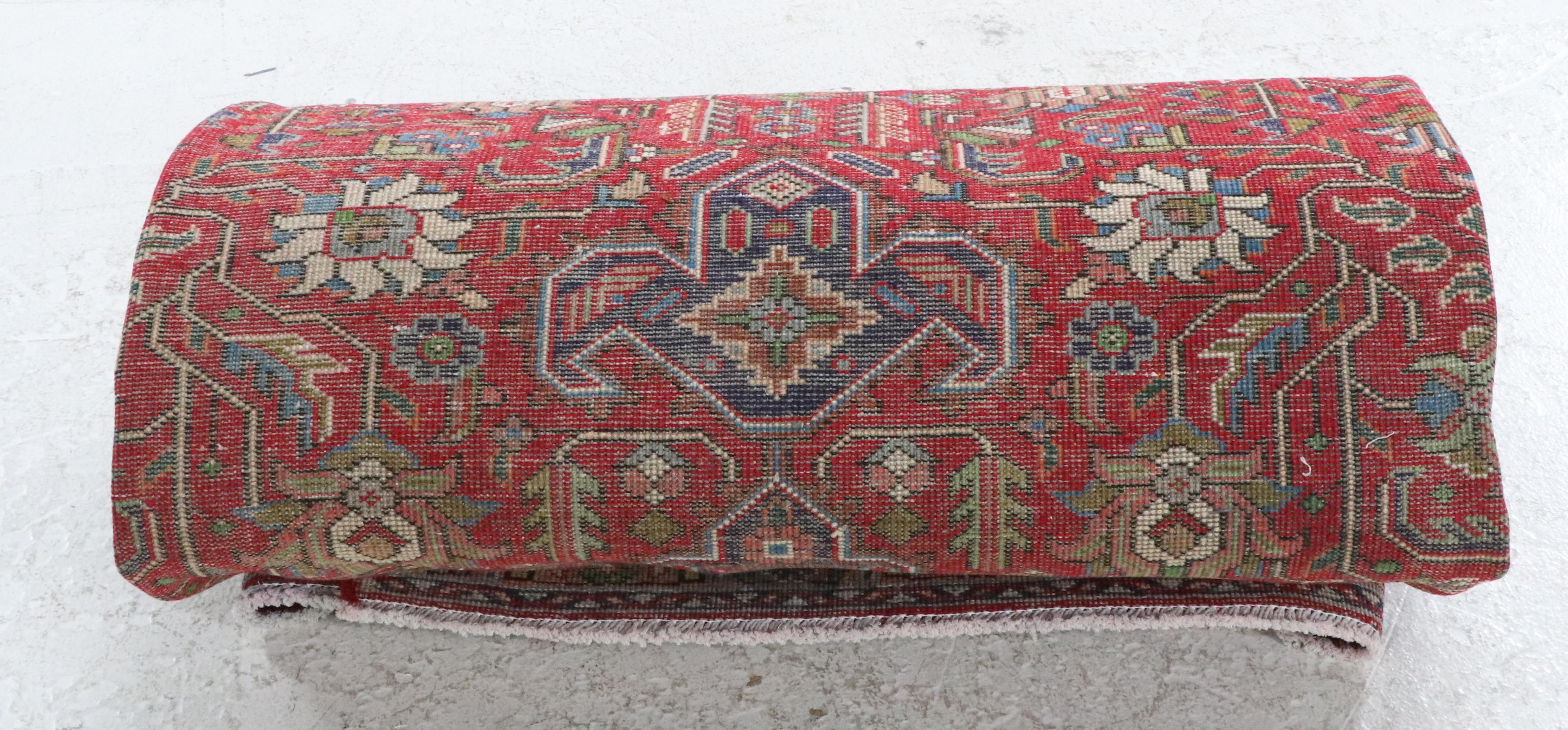 9'5 x 12'6 Hand-Knotted Persian Heriz Room Sized Rug