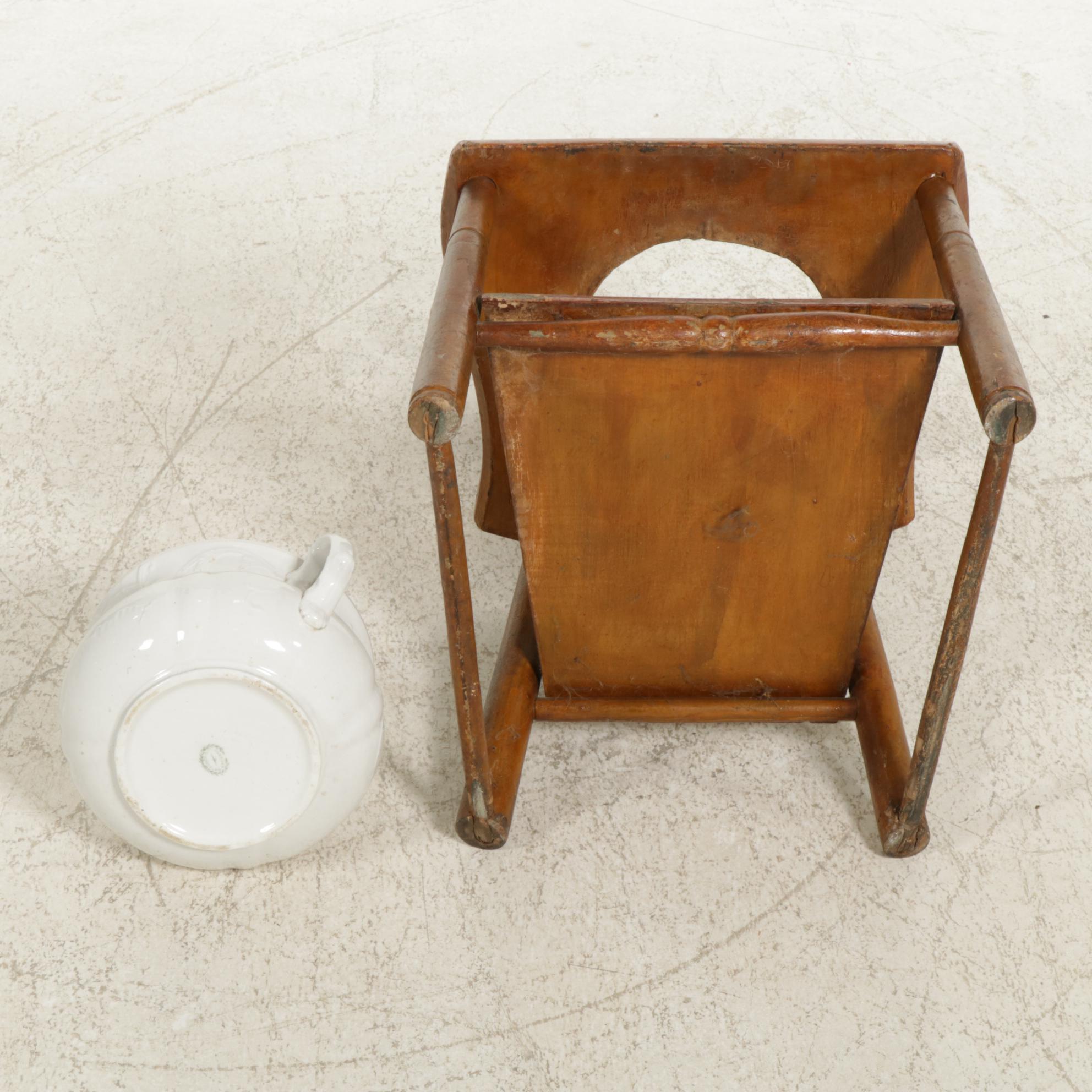 Wooden Chamber Pot Chair