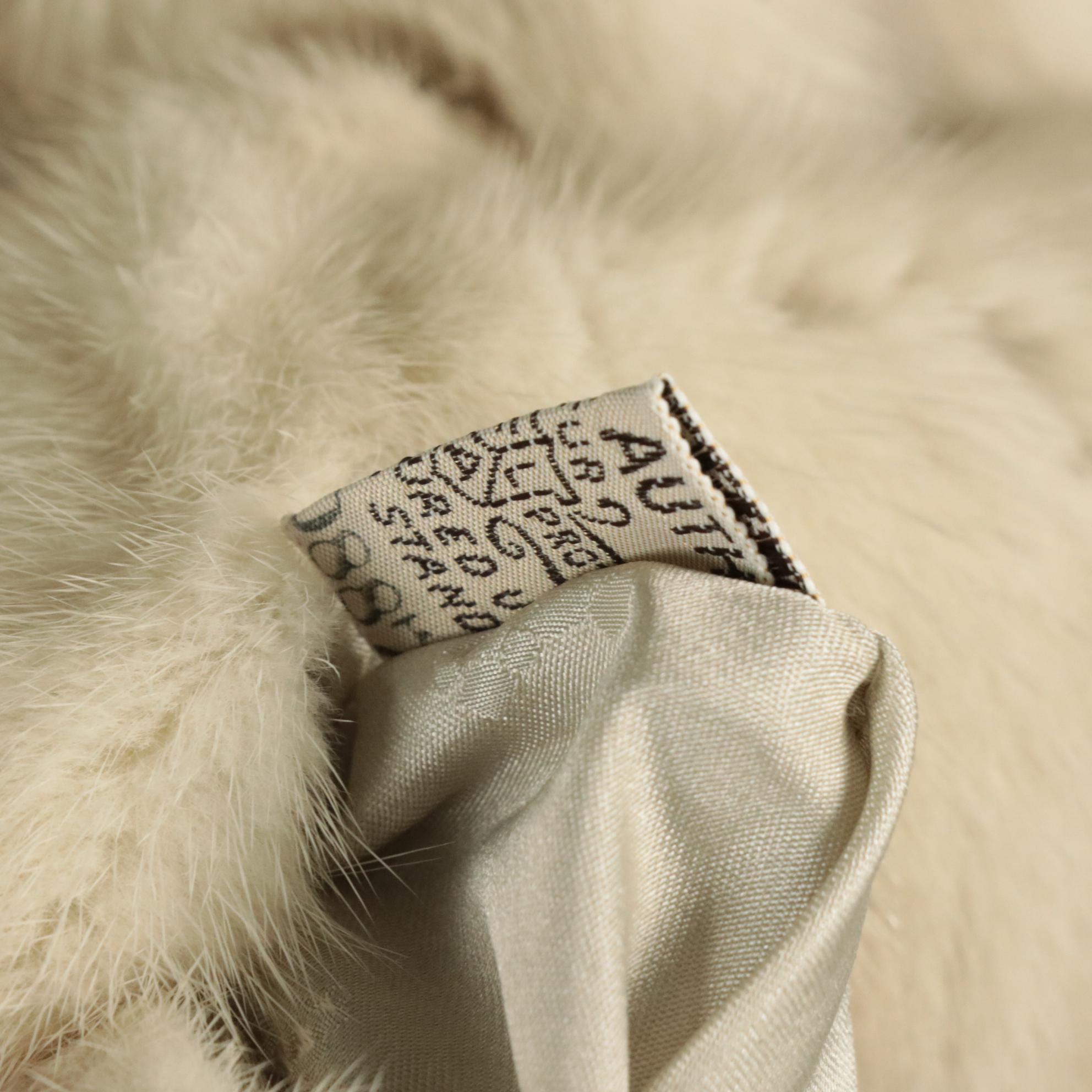 Platinblond Mink Fur Jacket from Meier & Frank Fur Salon, circa 1960