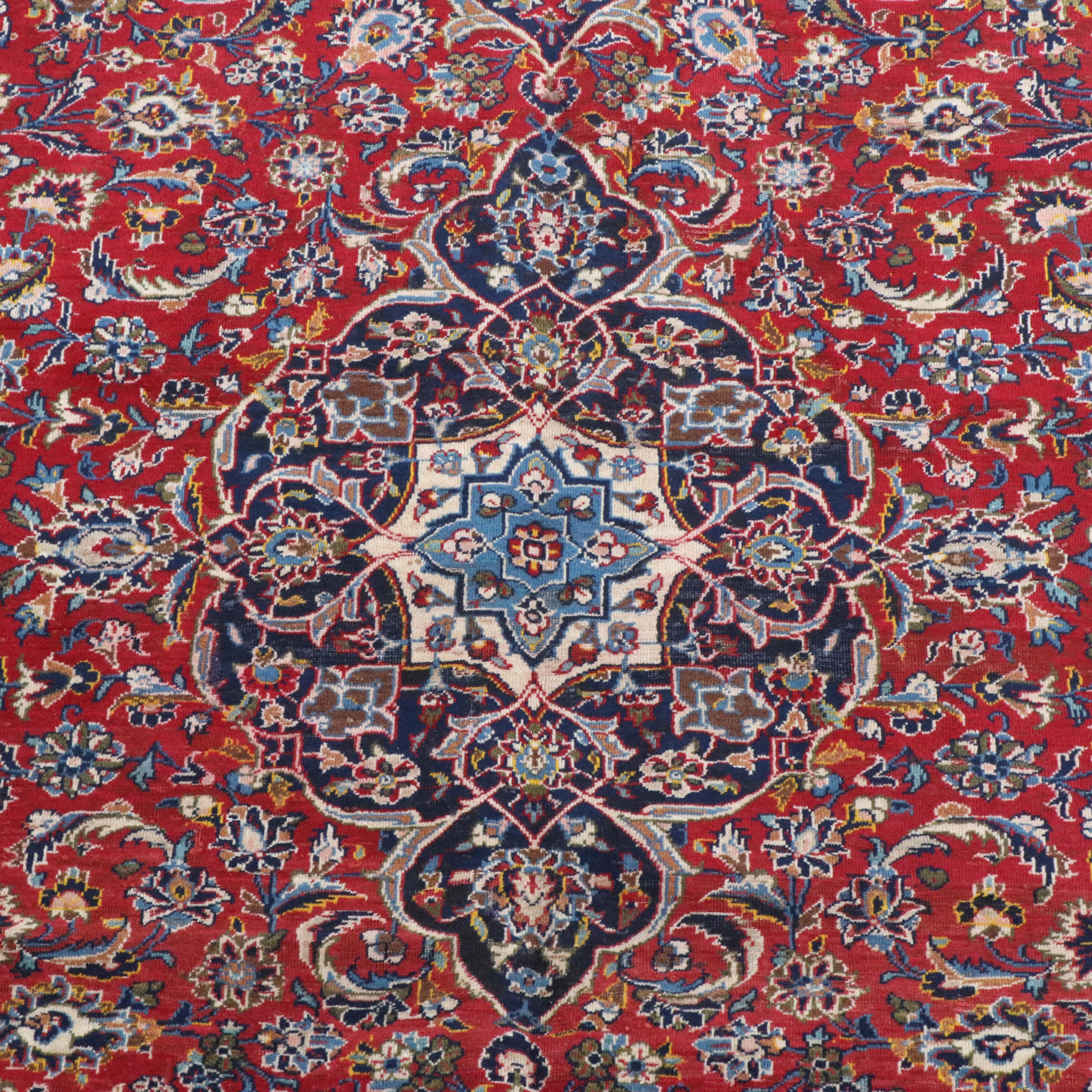 7'6 x 11'9 Hand-Knotted Persian Mashhad Area Rug