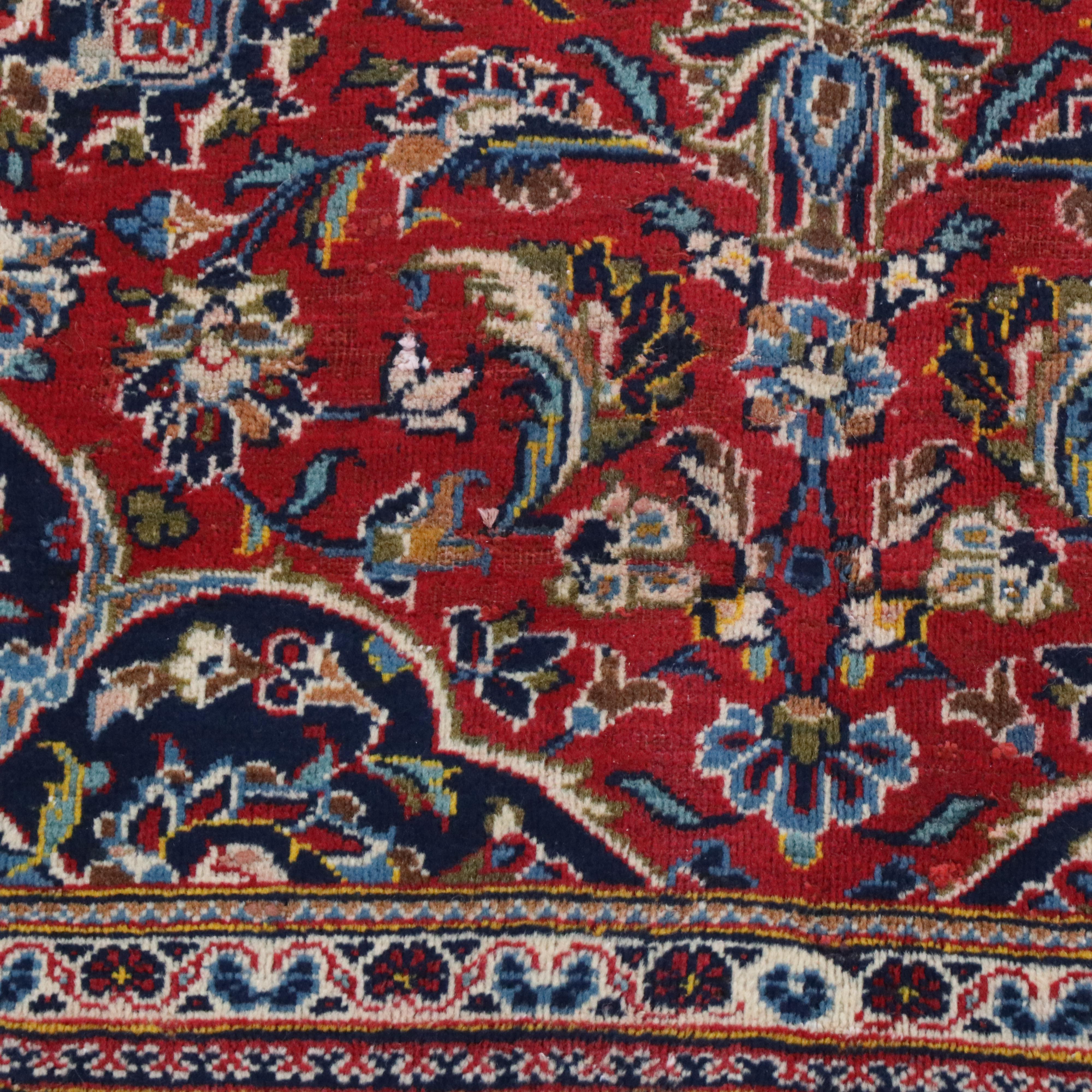 7'6 x 11'9 Hand-Knotted Persian Mashhad Area Rug