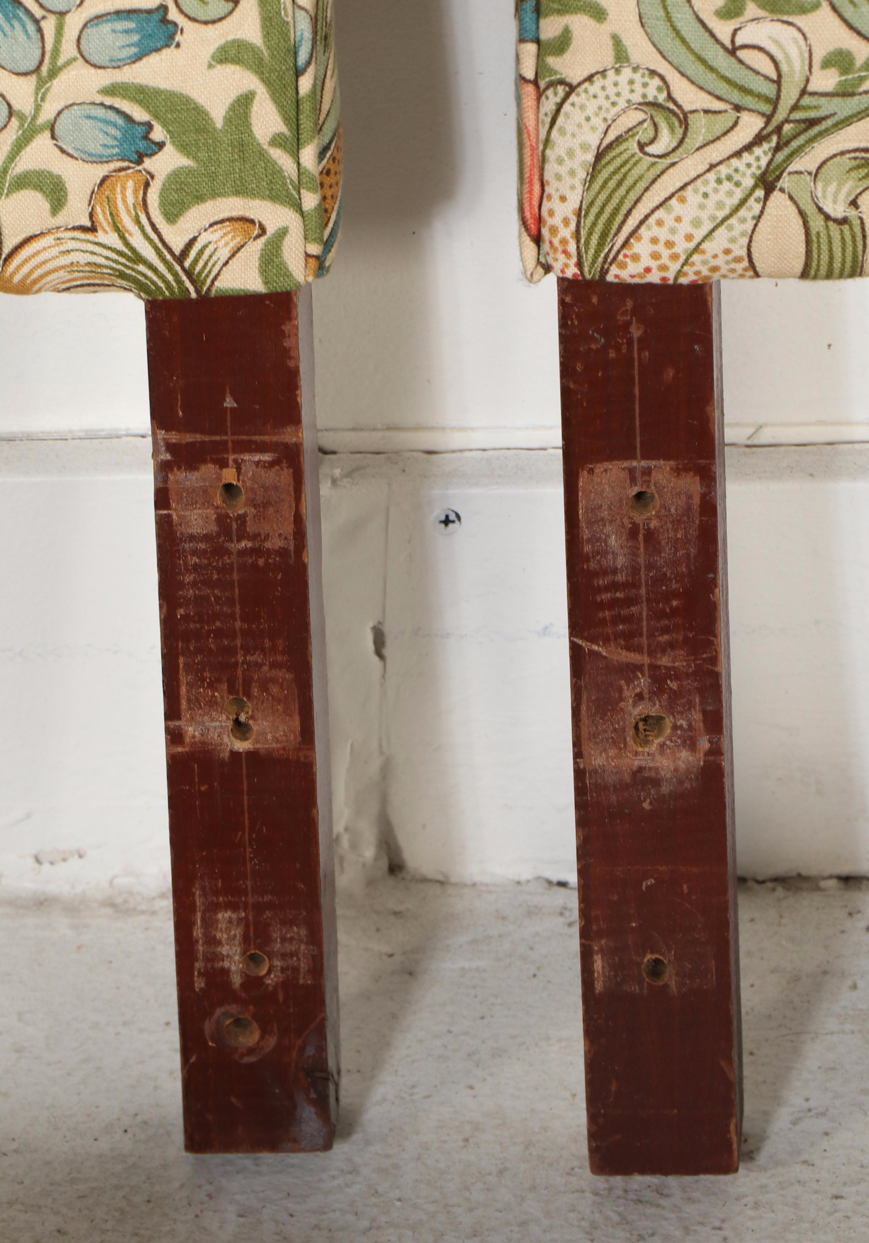 Morris & Co. "Golden Lily" Upholstered Twin Headboards and Linens