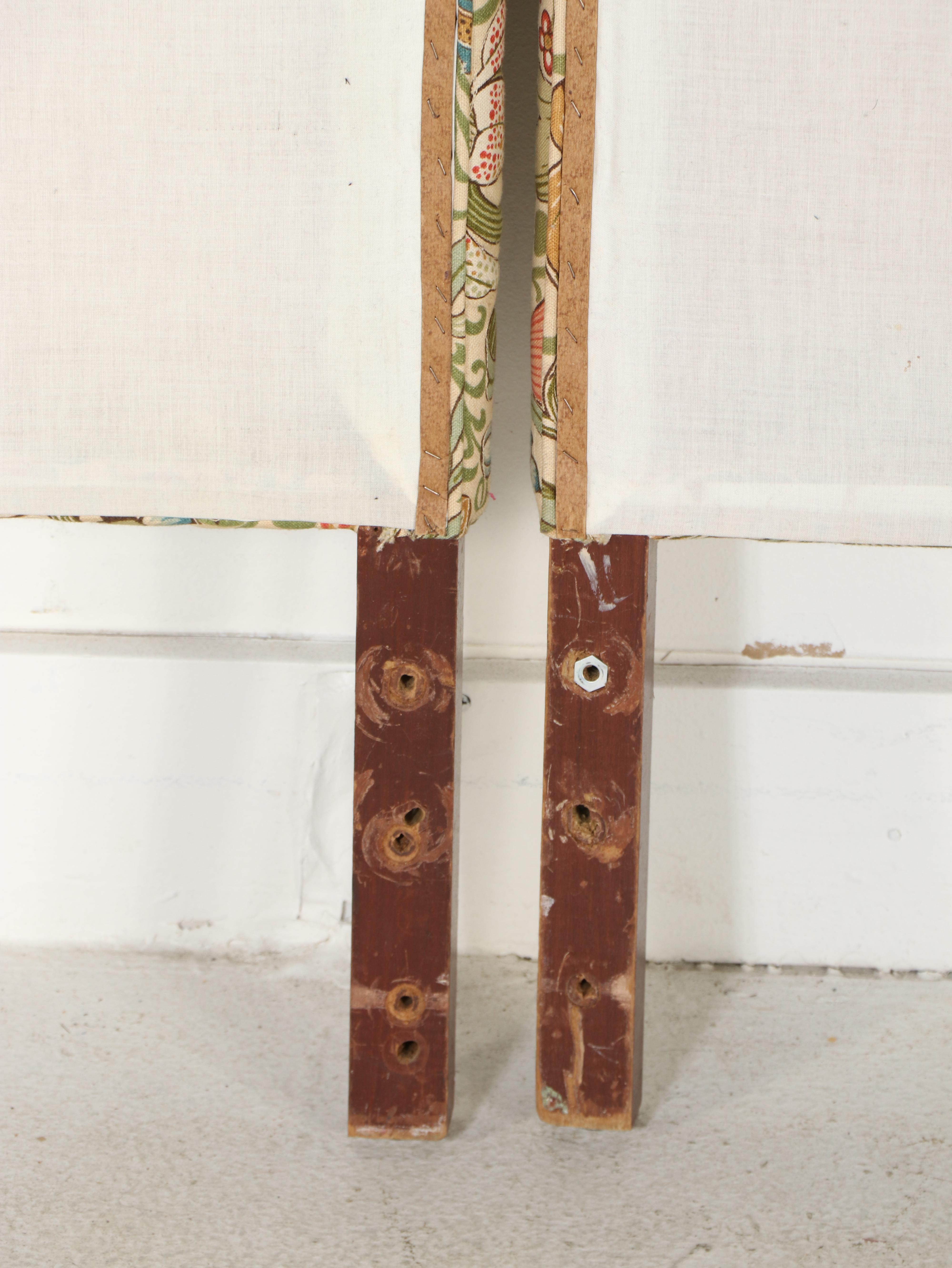 Morris & Co. "Golden Lily" Upholstered Twin Headboards and Linens