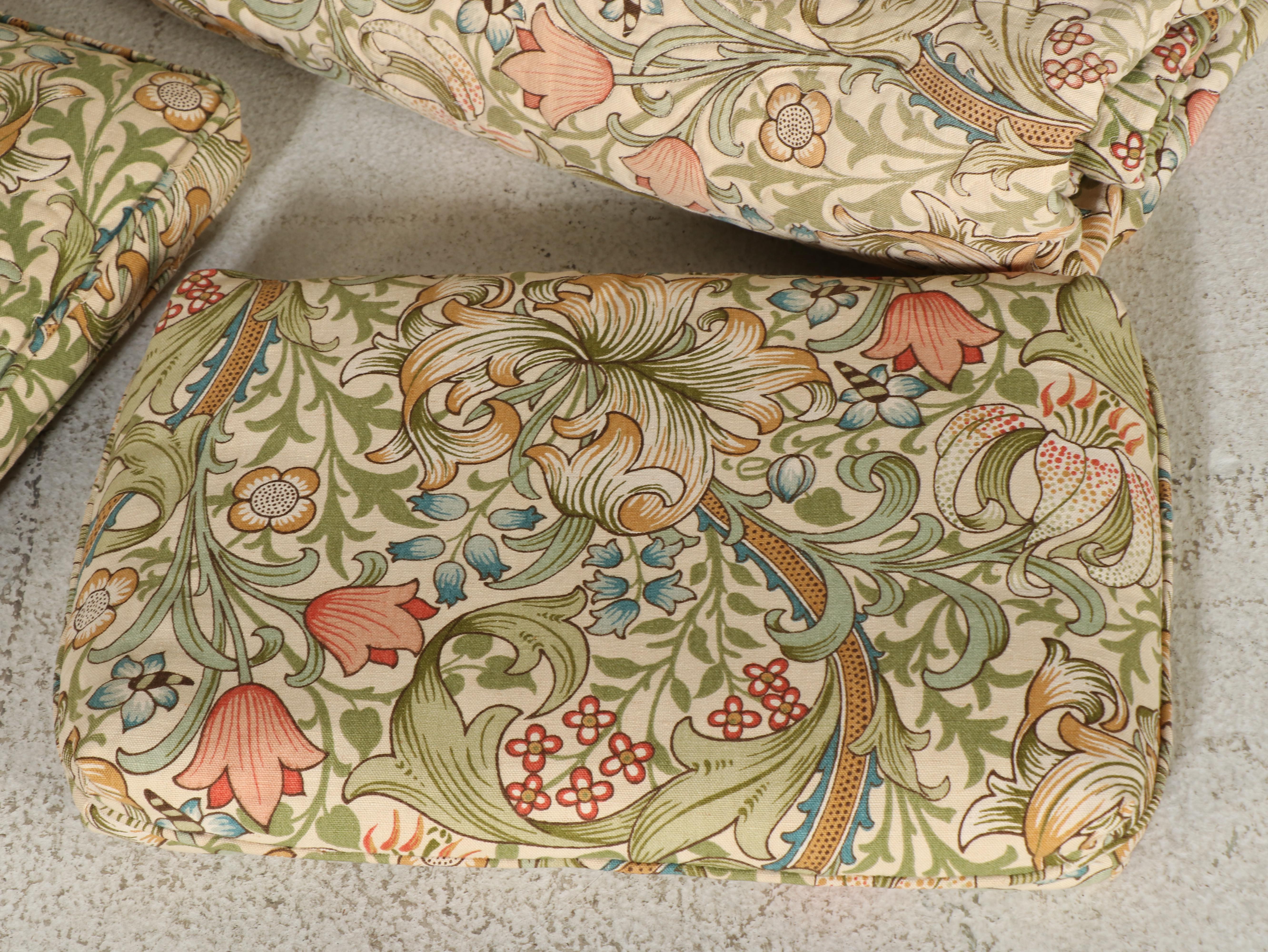 Morris & Co. "Golden Lily" Upholstered Twin Headboards and Linens