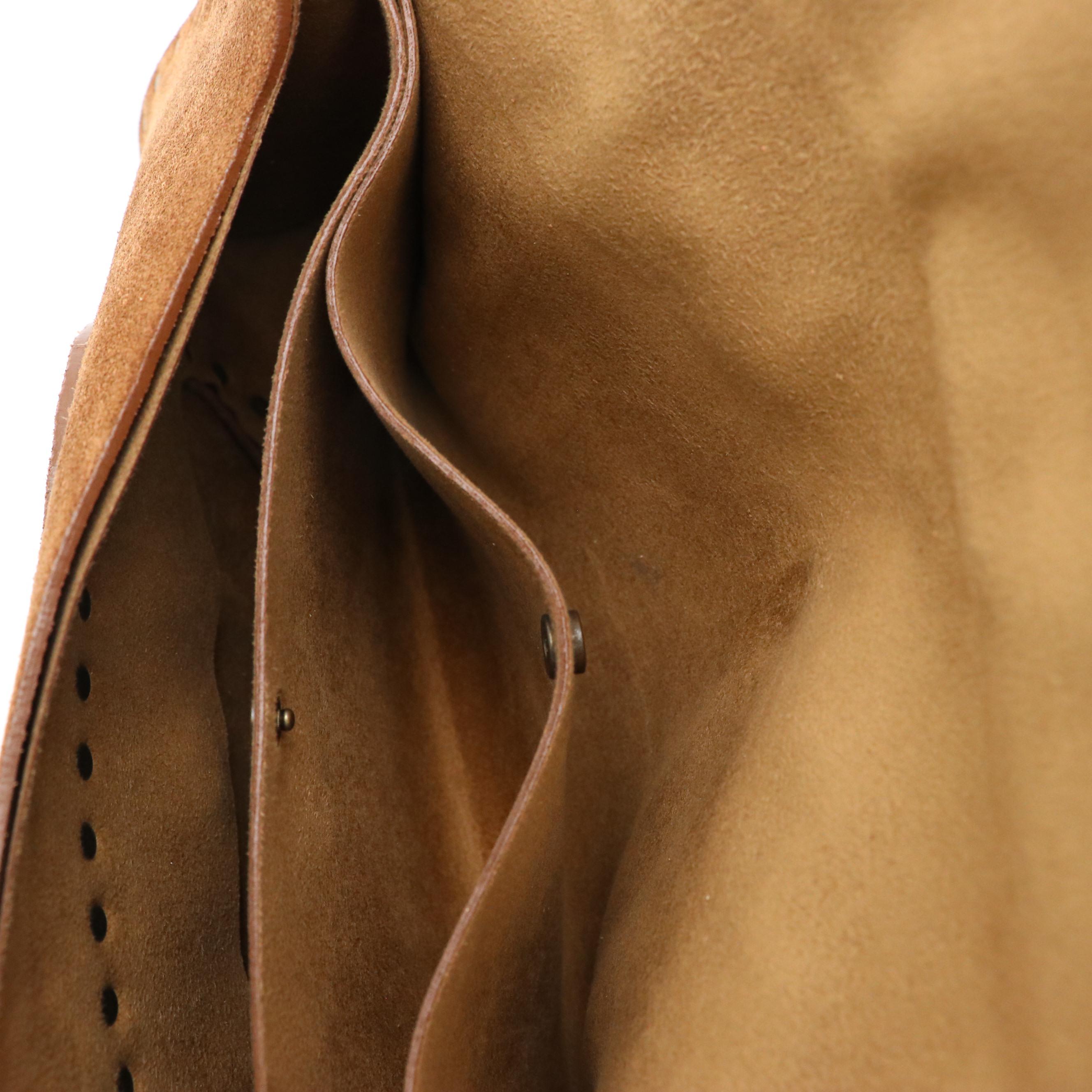 Celine Mocha Brown Studded Suede Shoulder Bag