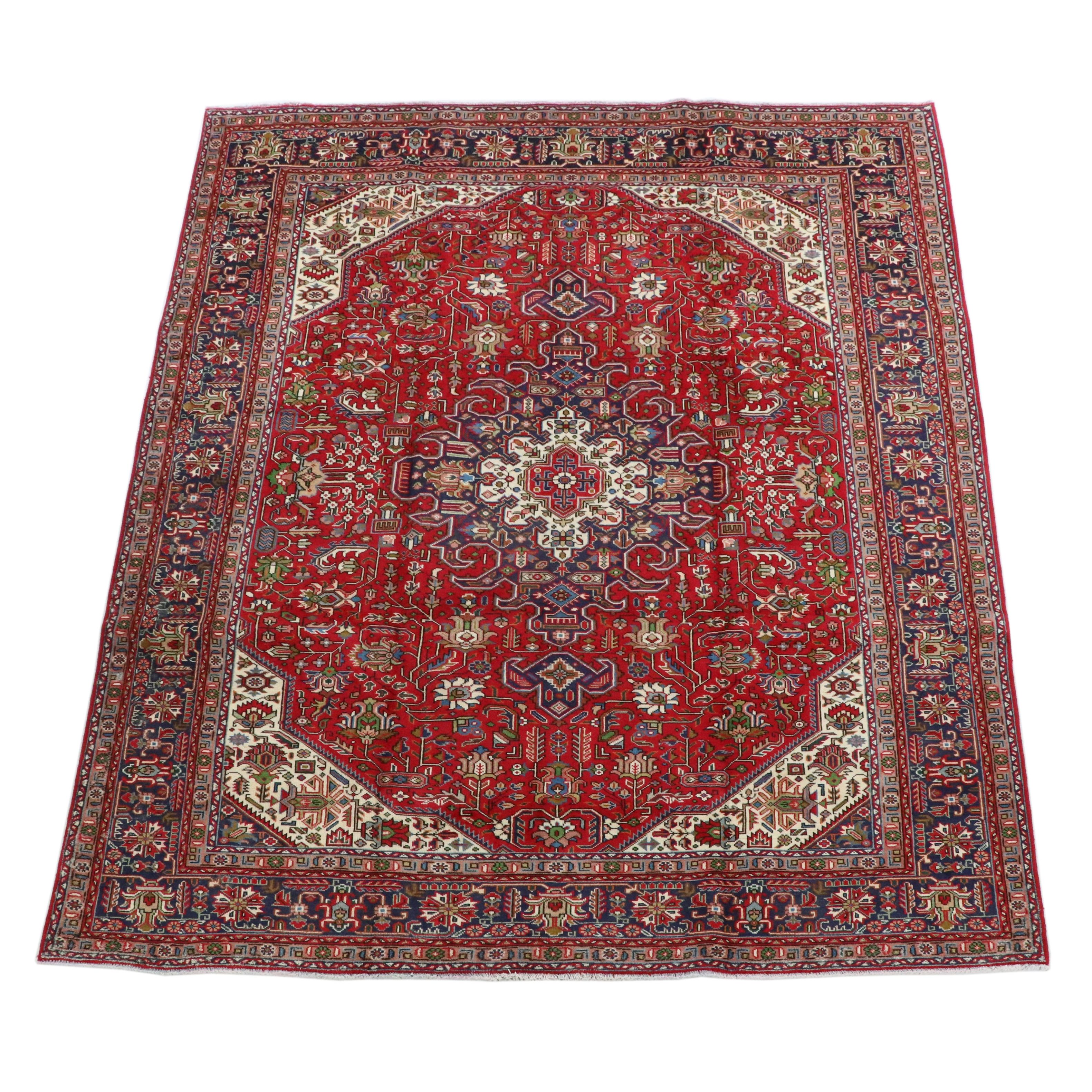 9'5 x 12'6 Hand-Knotted Persian Heriz Room Sized Rug