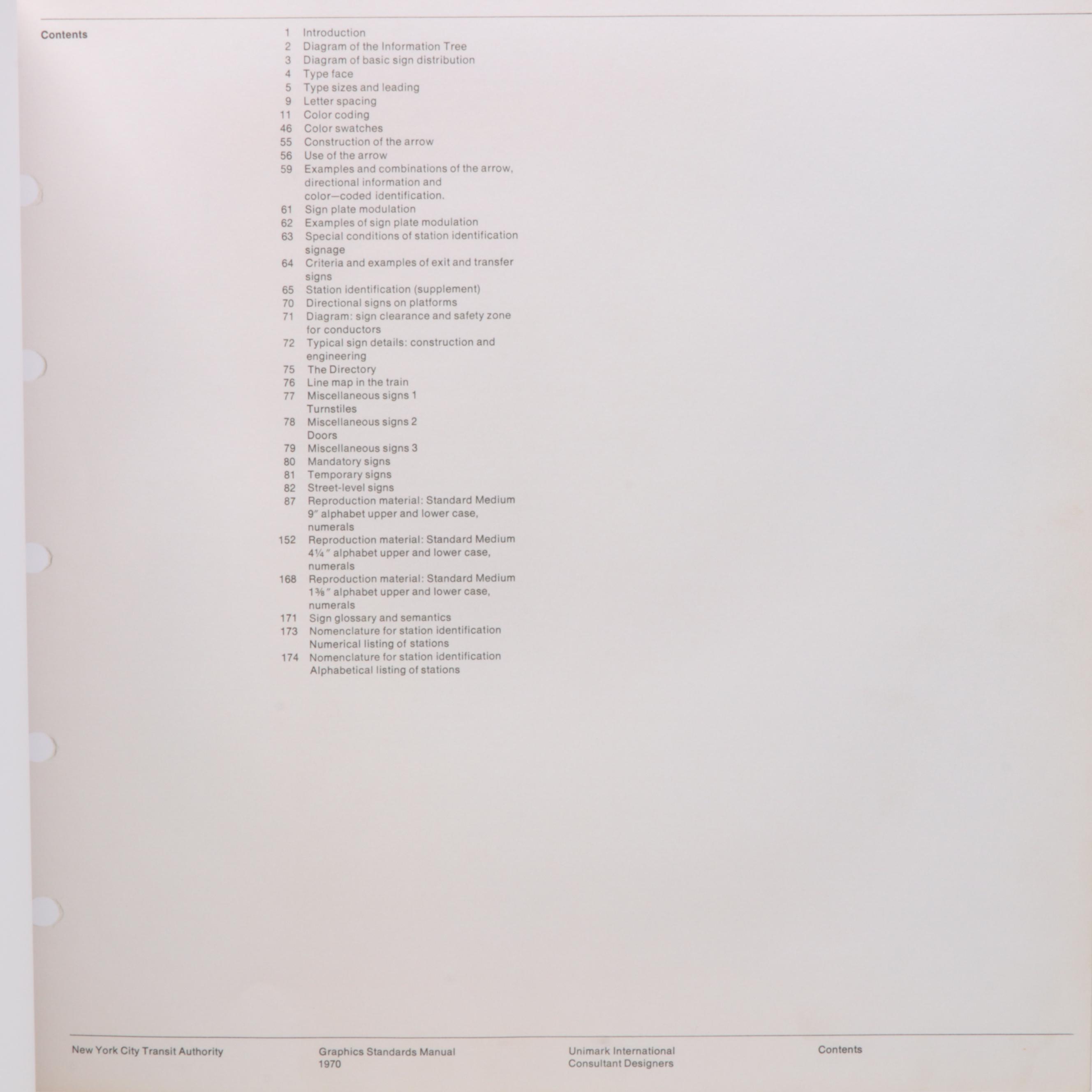 "New York City Transit Authority Graphics Standard Manual," 1970