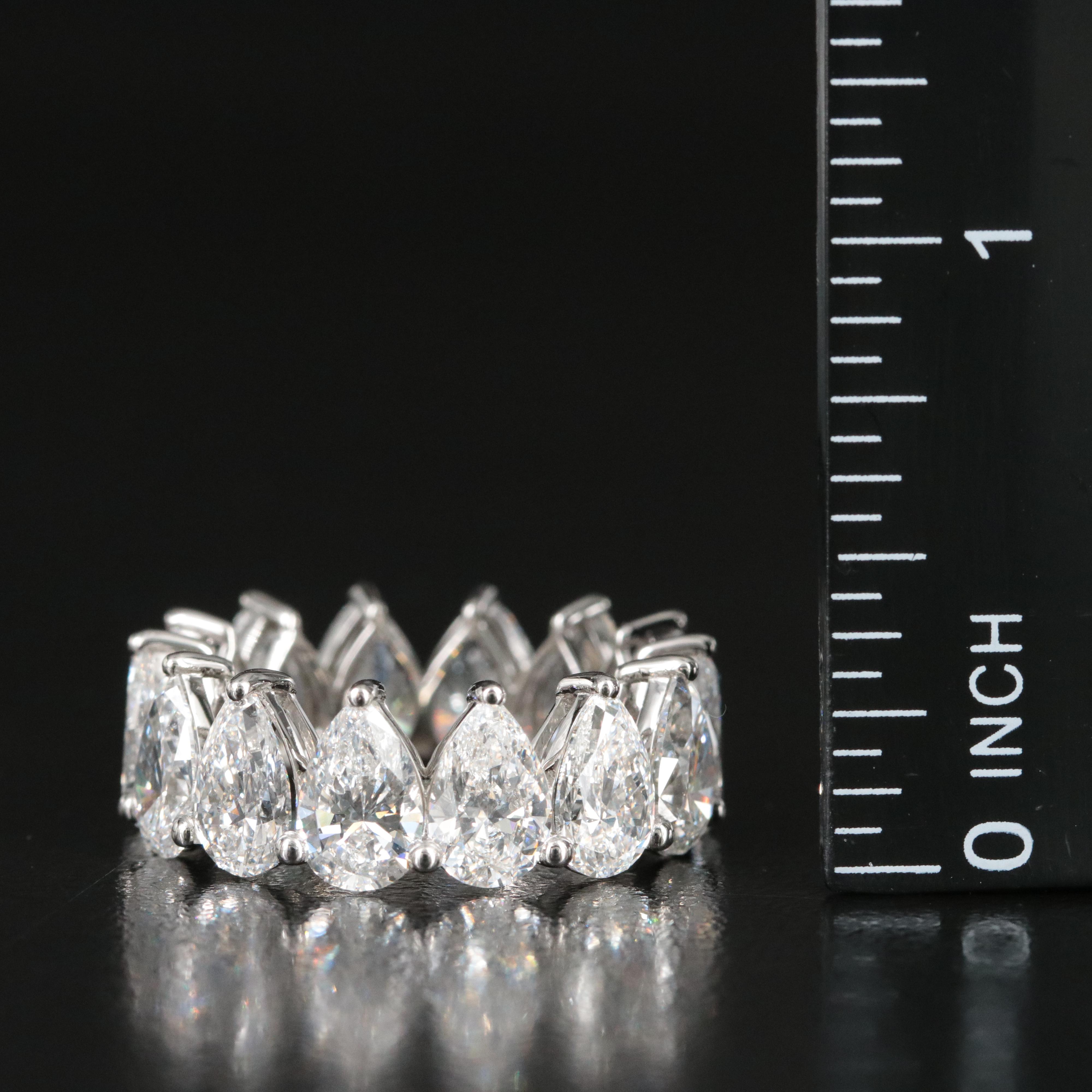Platinum 10.86 CTW Lab Grown Diamond Eternity Band