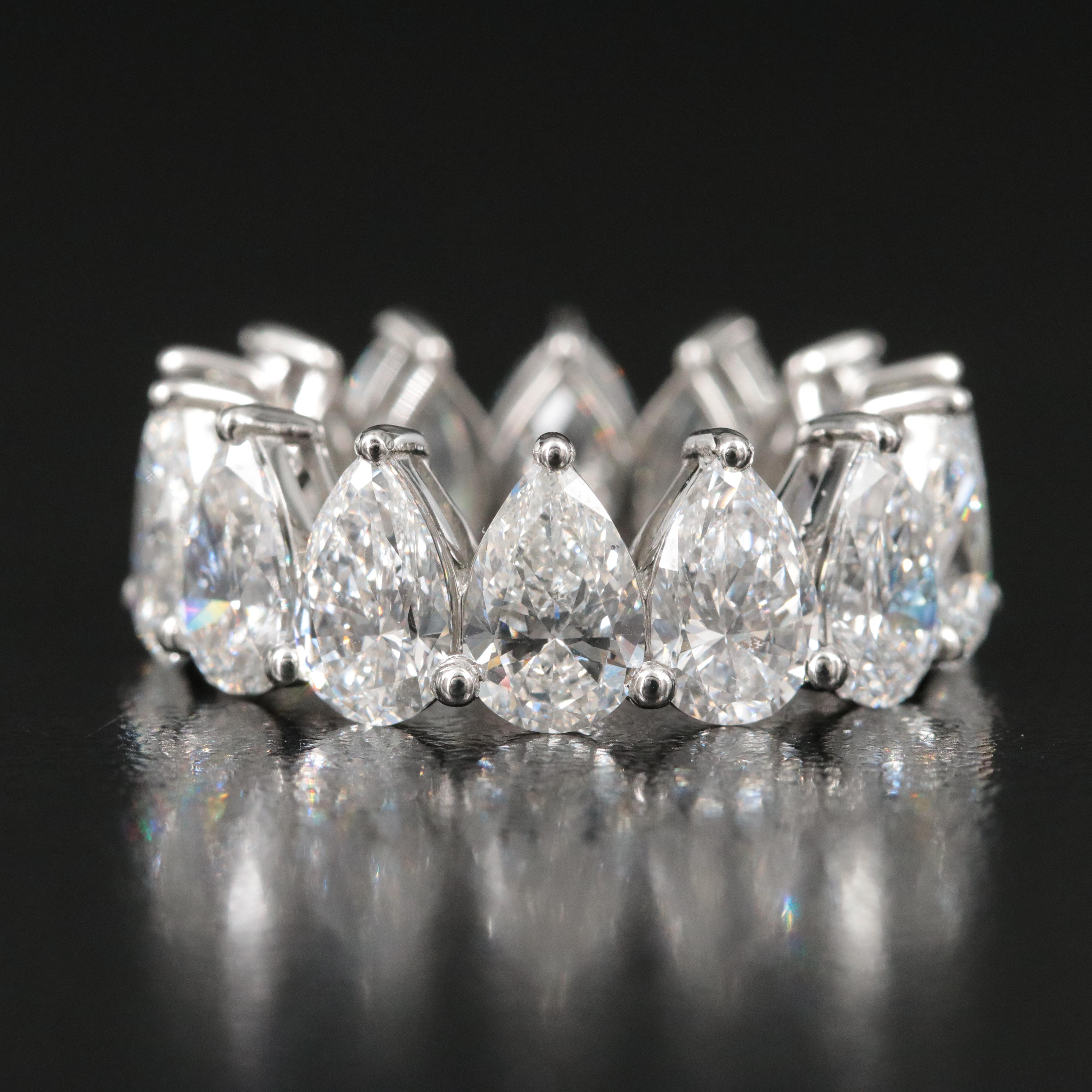 Platinum 10.86 CTW Lab Grown Diamond Eternity Band