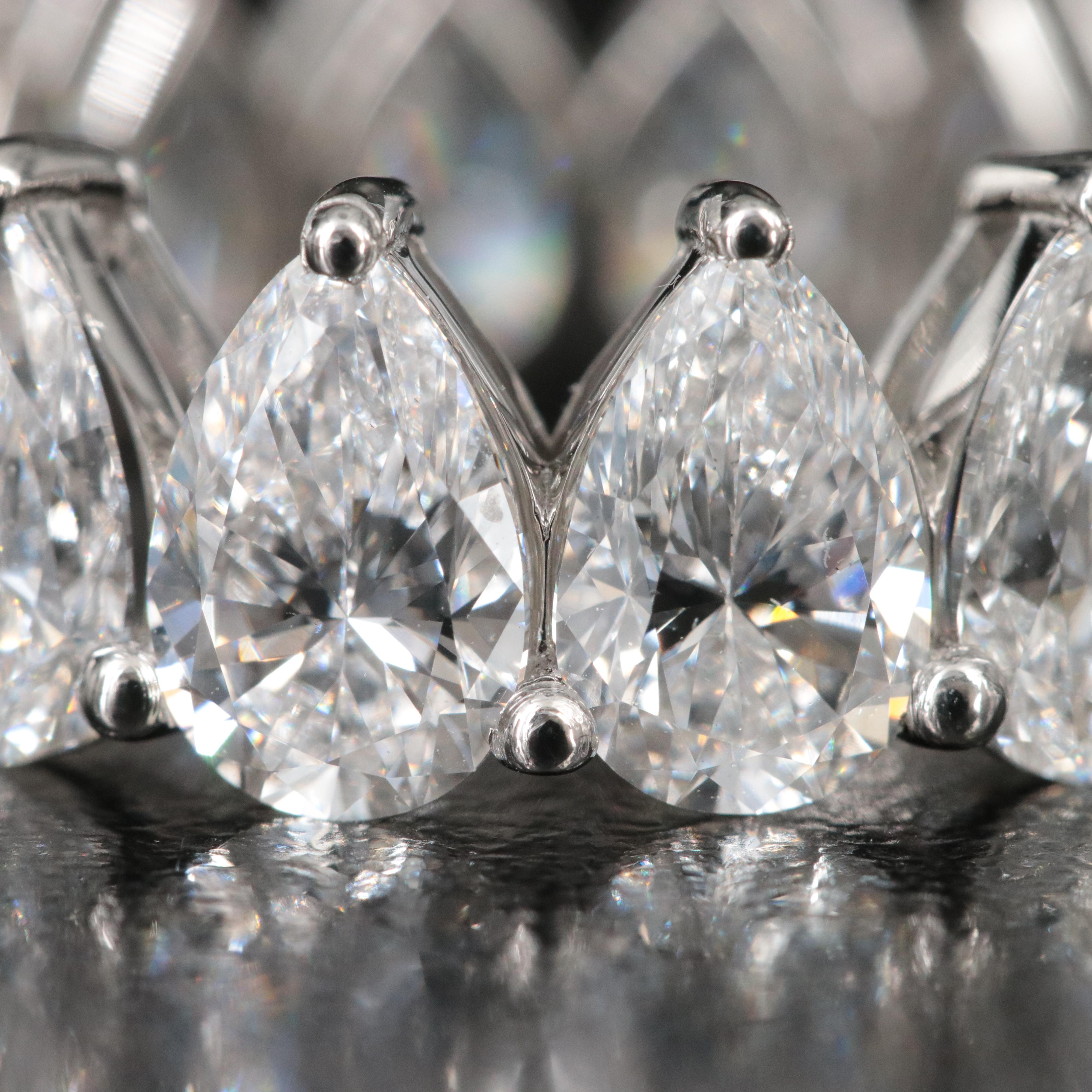 Platinum 10.86 CTW Lab Grown Diamond Eternity Band