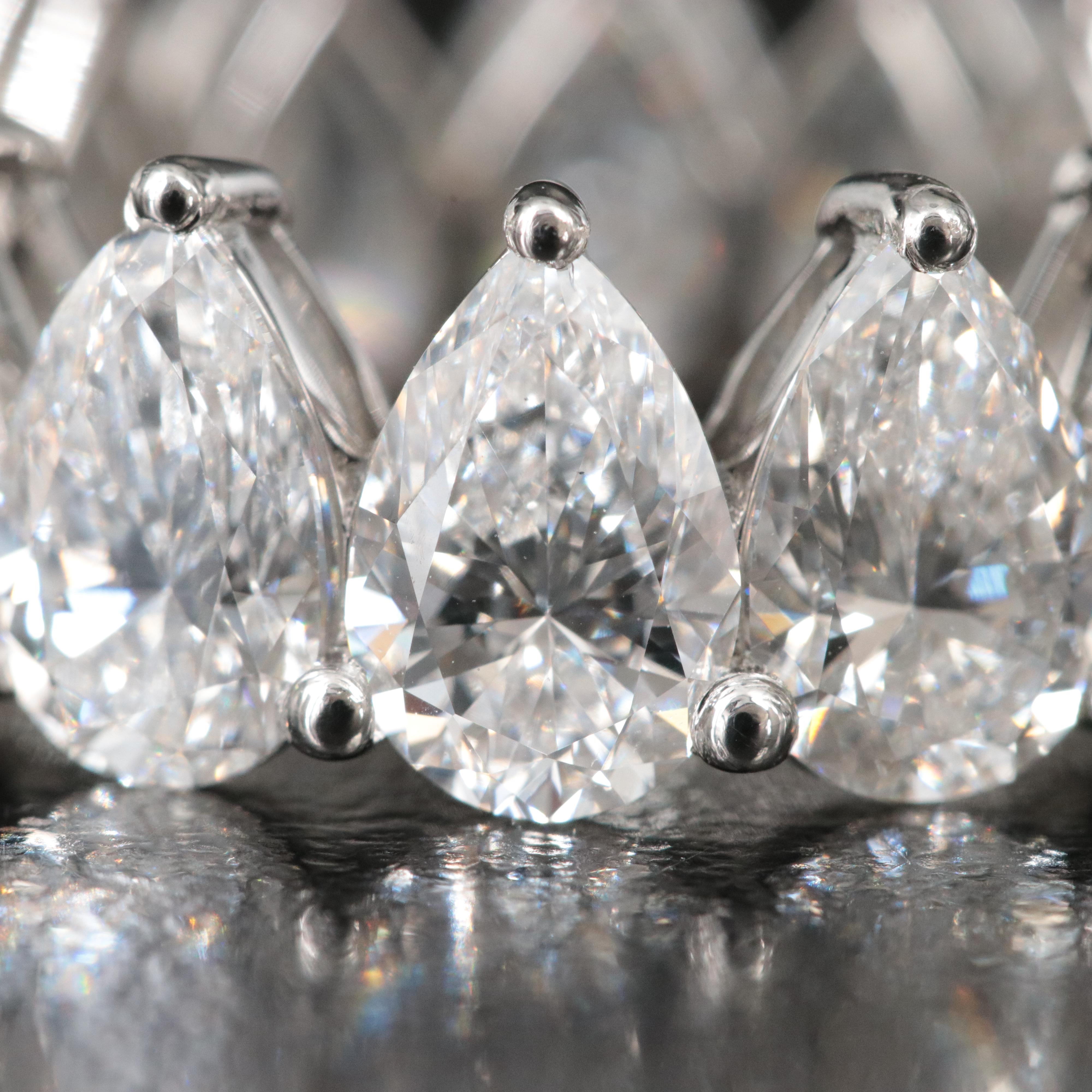 Platinum 10.86 CTW Lab Grown Diamond Eternity Band