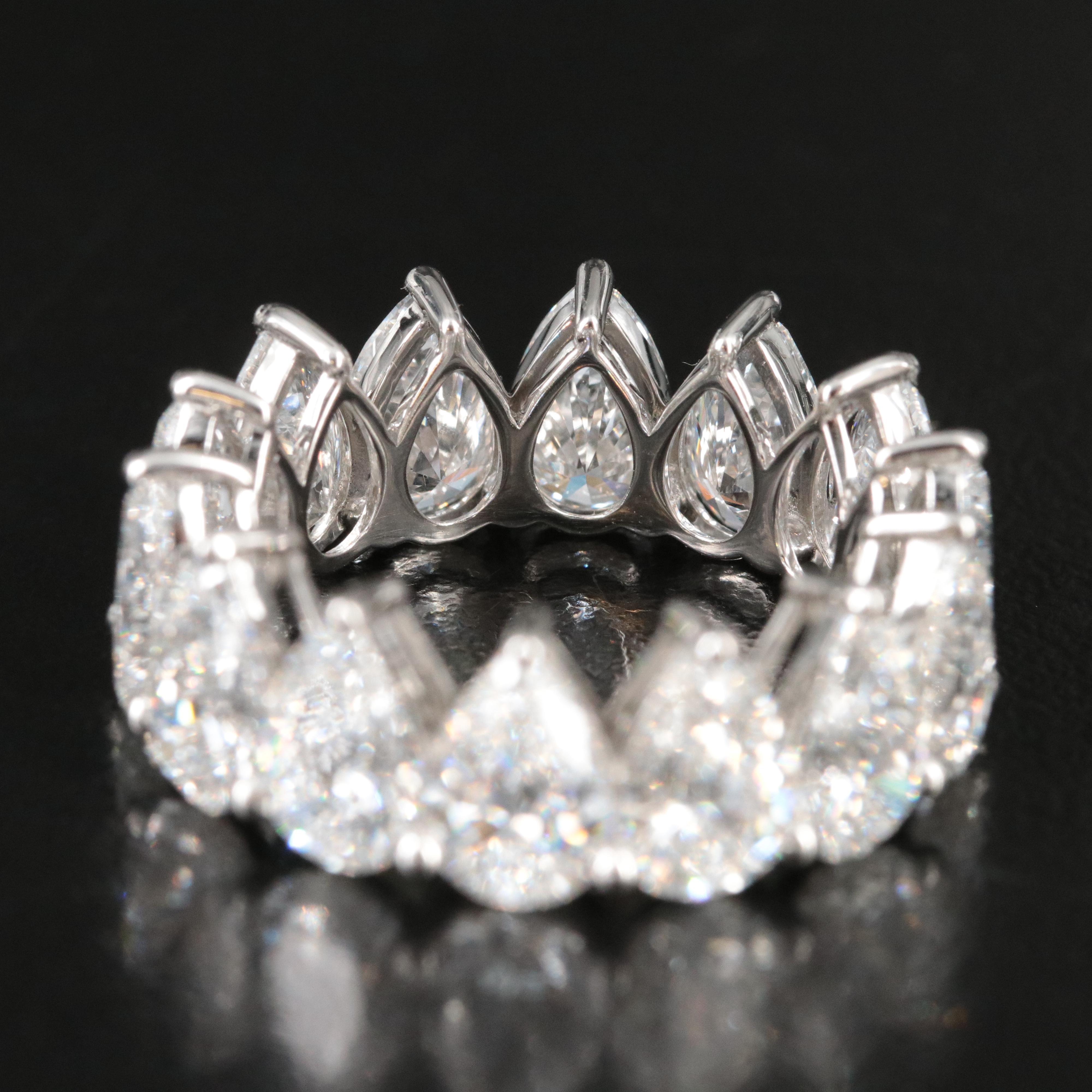 Platinum 10.86 CTW Lab Grown Diamond Eternity Band
