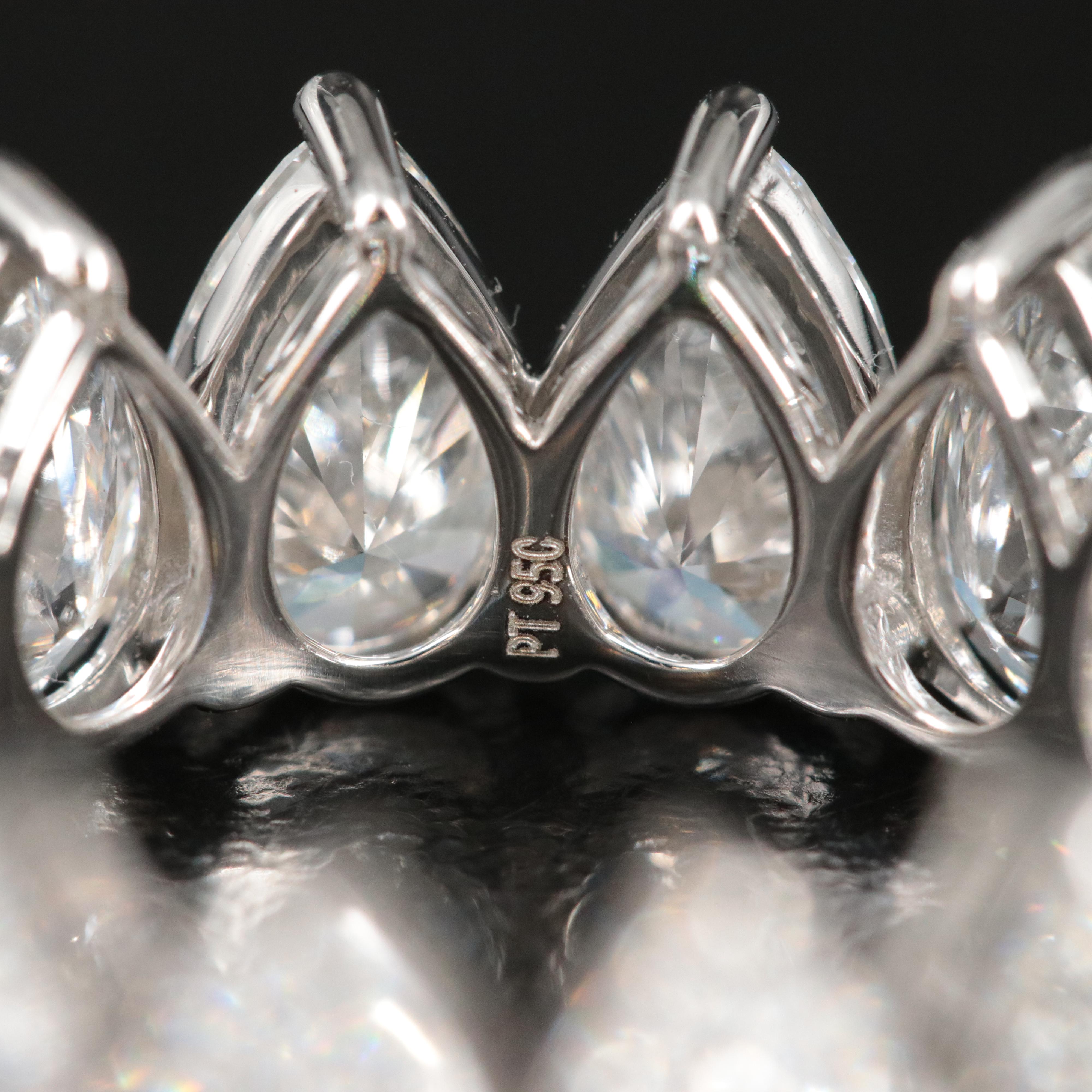 Platinum 10.86 CTW Lab Grown Diamond Eternity Band