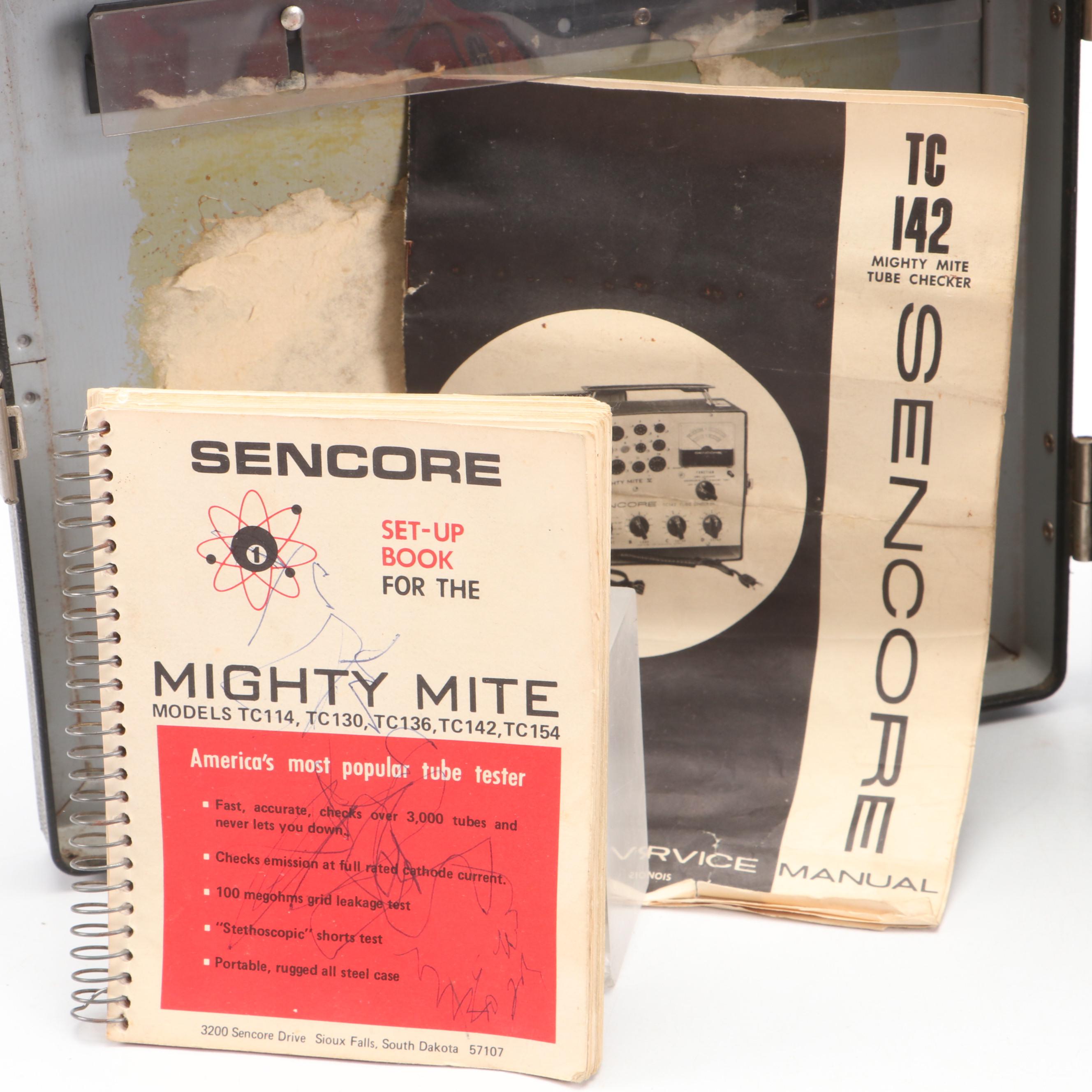 Sencore TC 142 Mighty Mite Tube Checker with General Electric and RCA Tubes