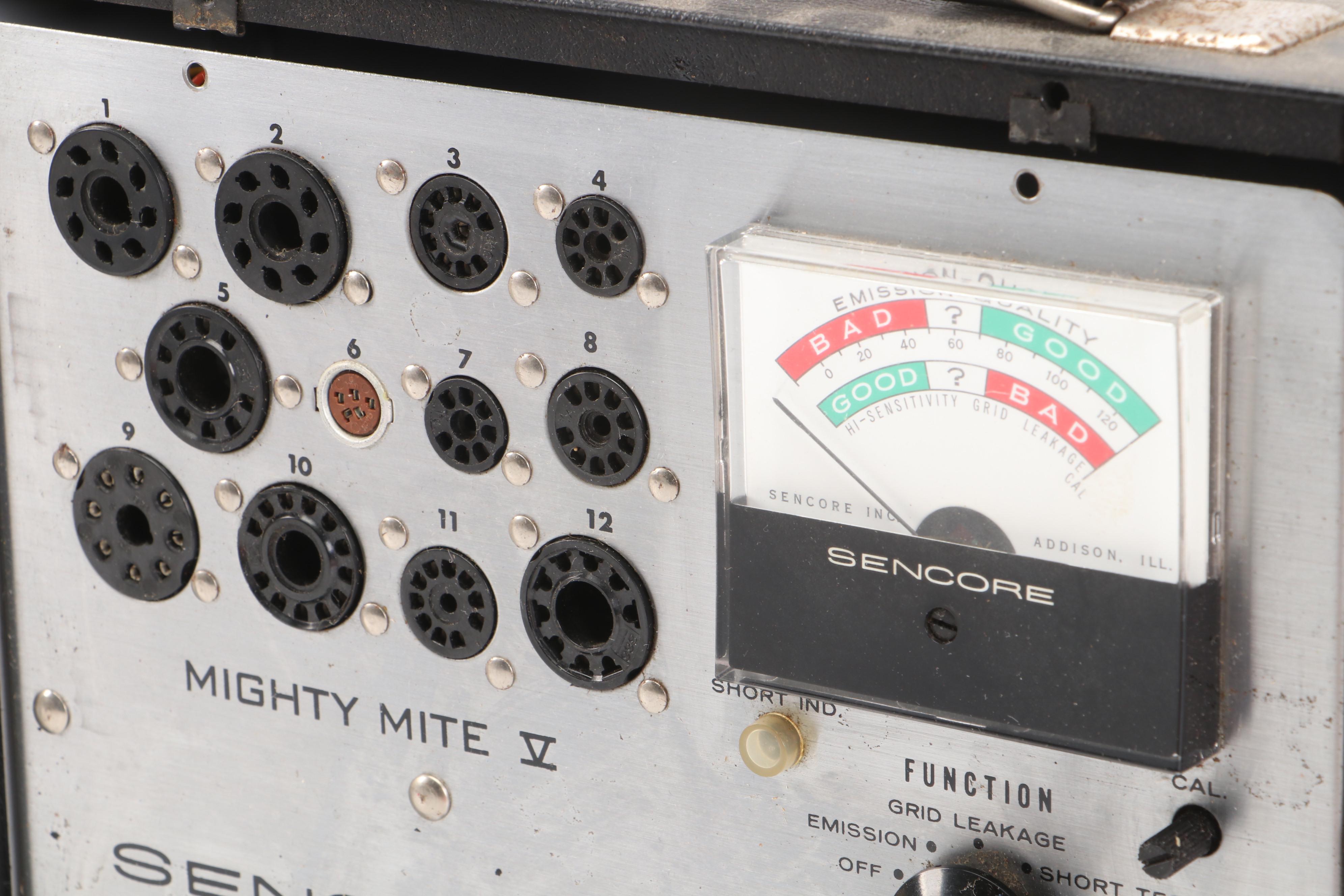Sencore TC 142 Mighty Mite Tube Checker with General Electric and RCA Tubes
