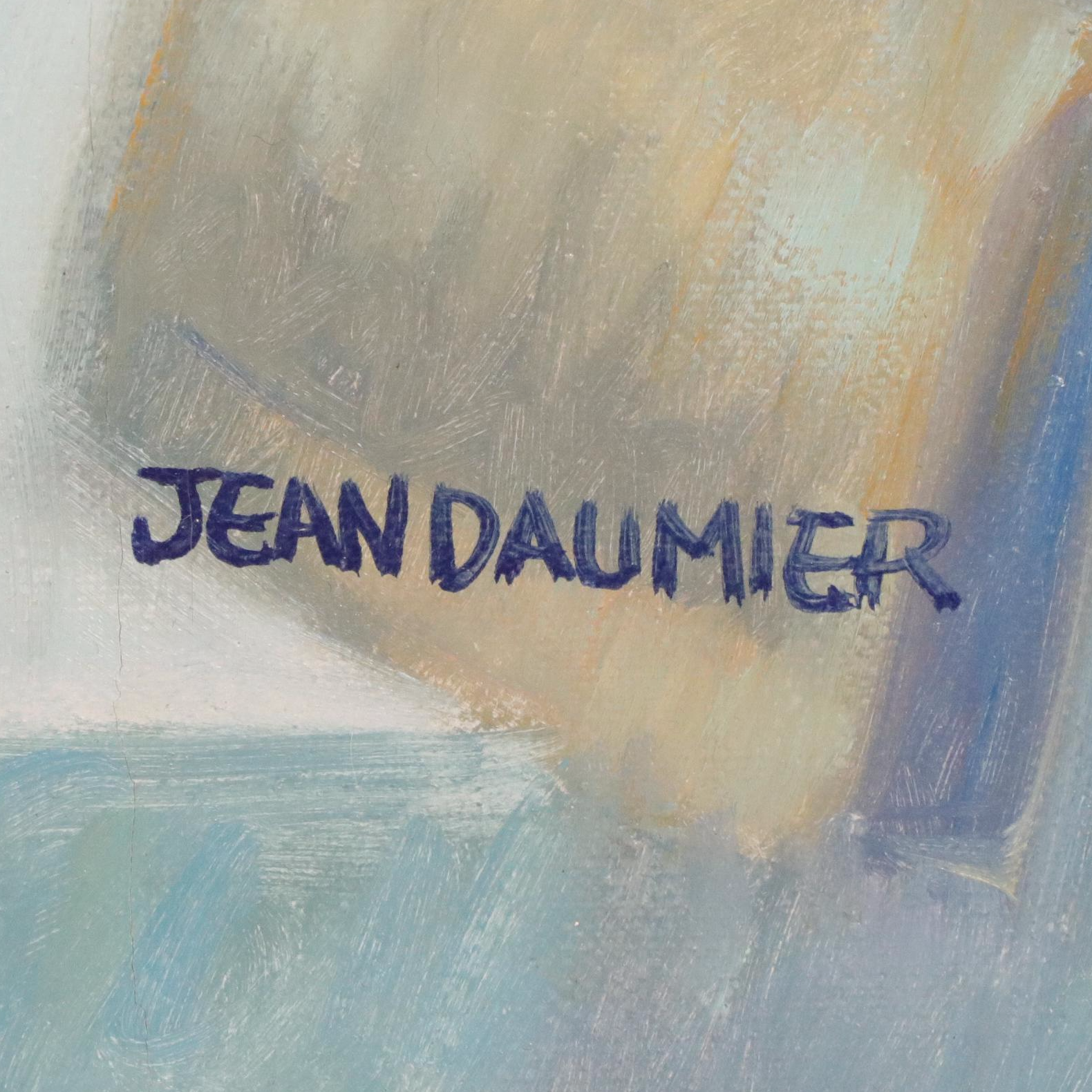 Jean Daumier Oil Painting of Women Viewing Art, Late 20th Century