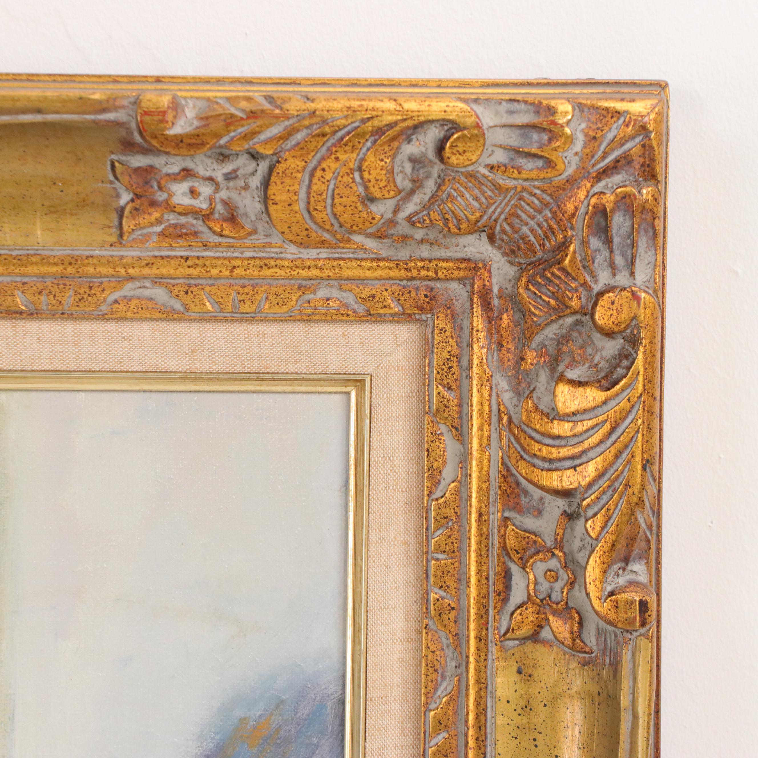 Jean Daumier Oil Painting of Women Viewing Art, Late 20th Century