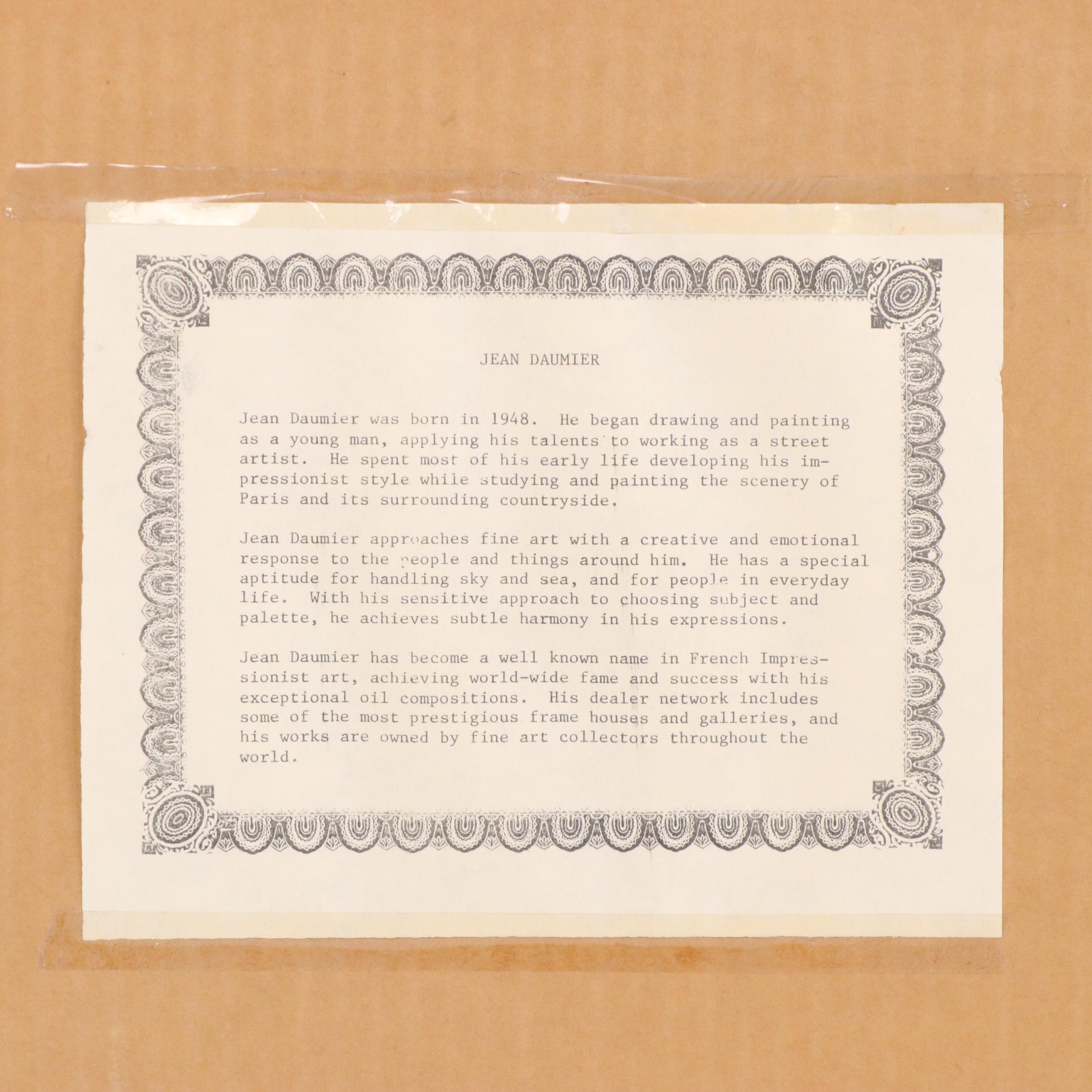 Jean Daumier Oil Painting of Women Viewing Art, Late 20th Century