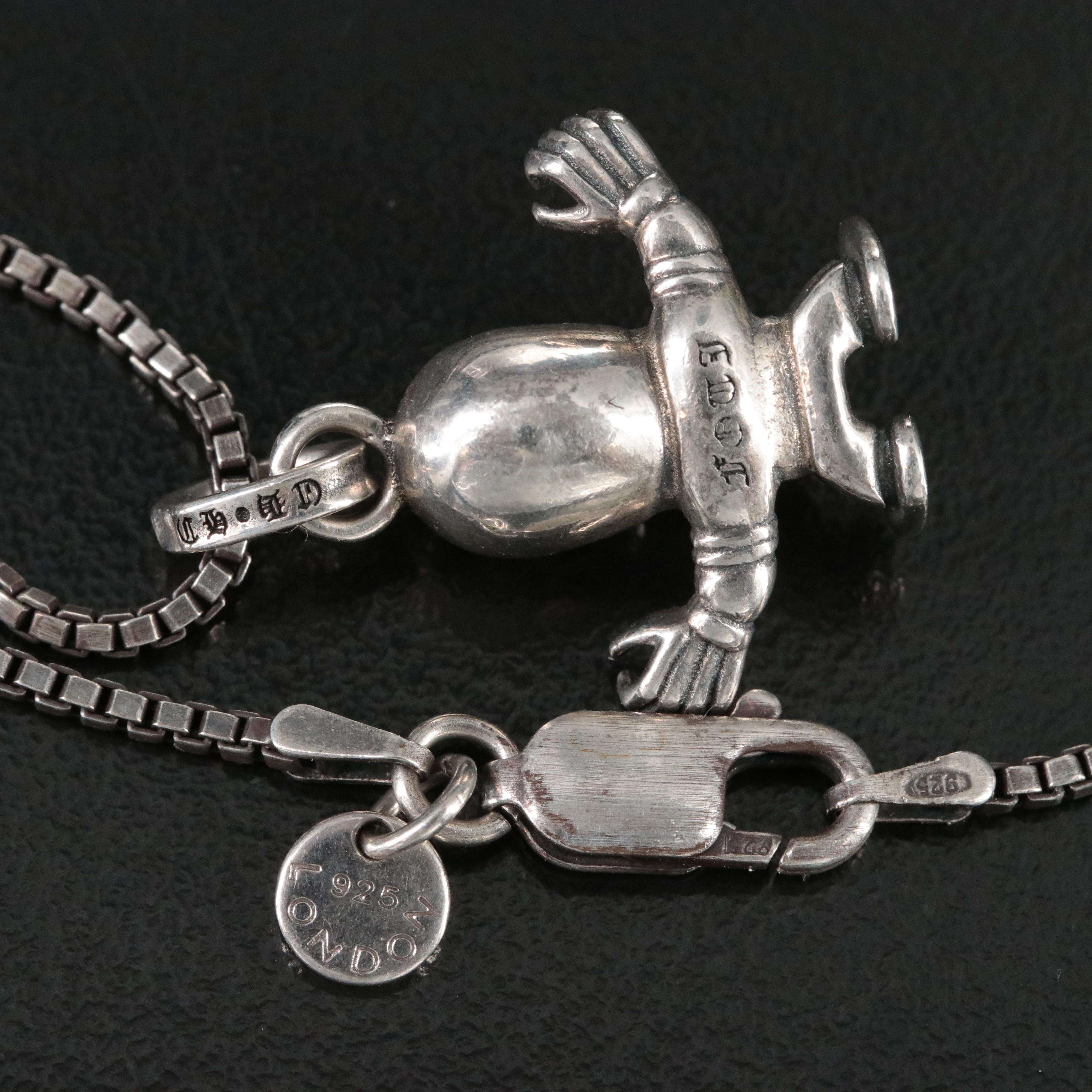 Chrome Hearts Sterling Foti Pendant with Tateossian Chain