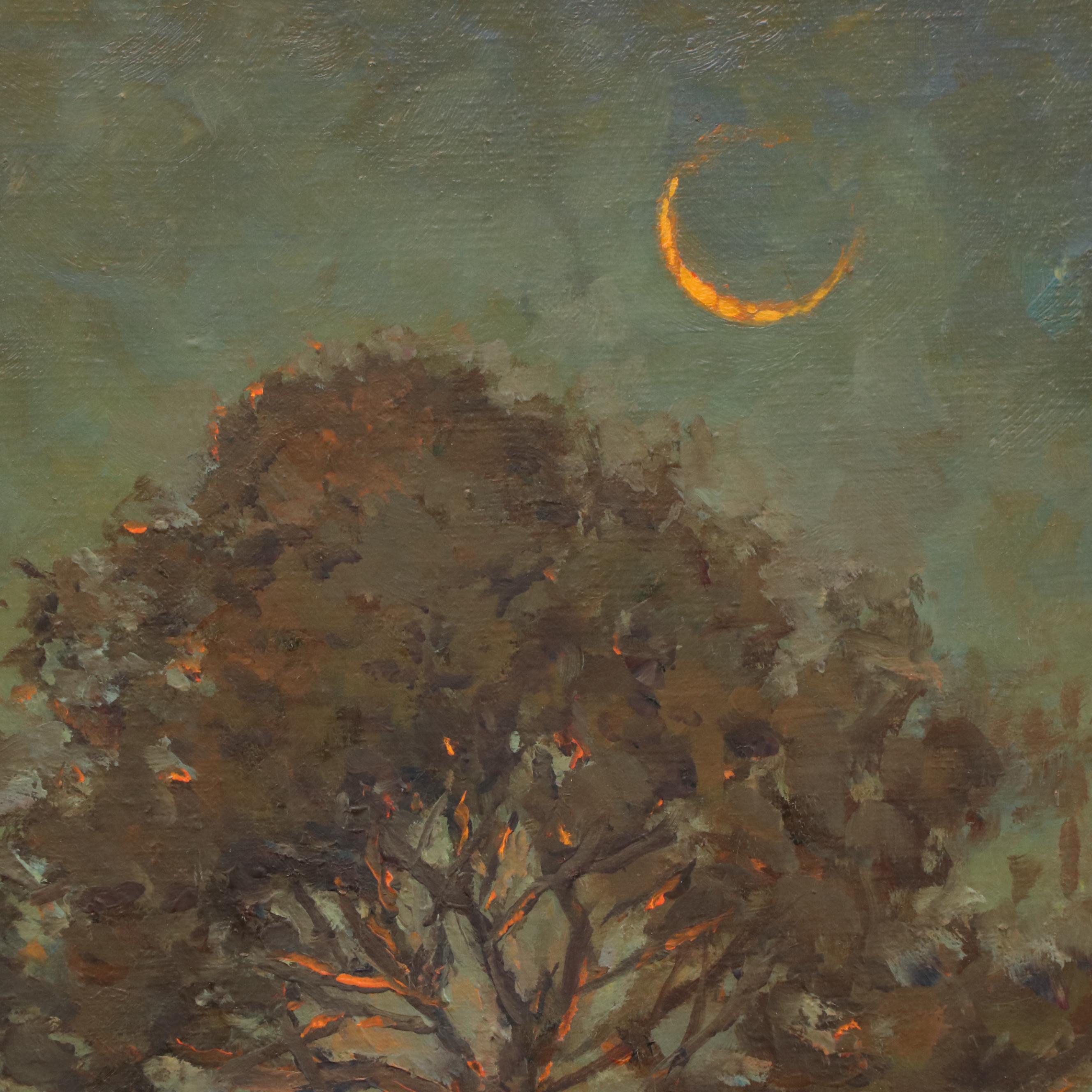 Karen Larson Turner Stylized Landscape Oil Painting "Reaching Up," 2016