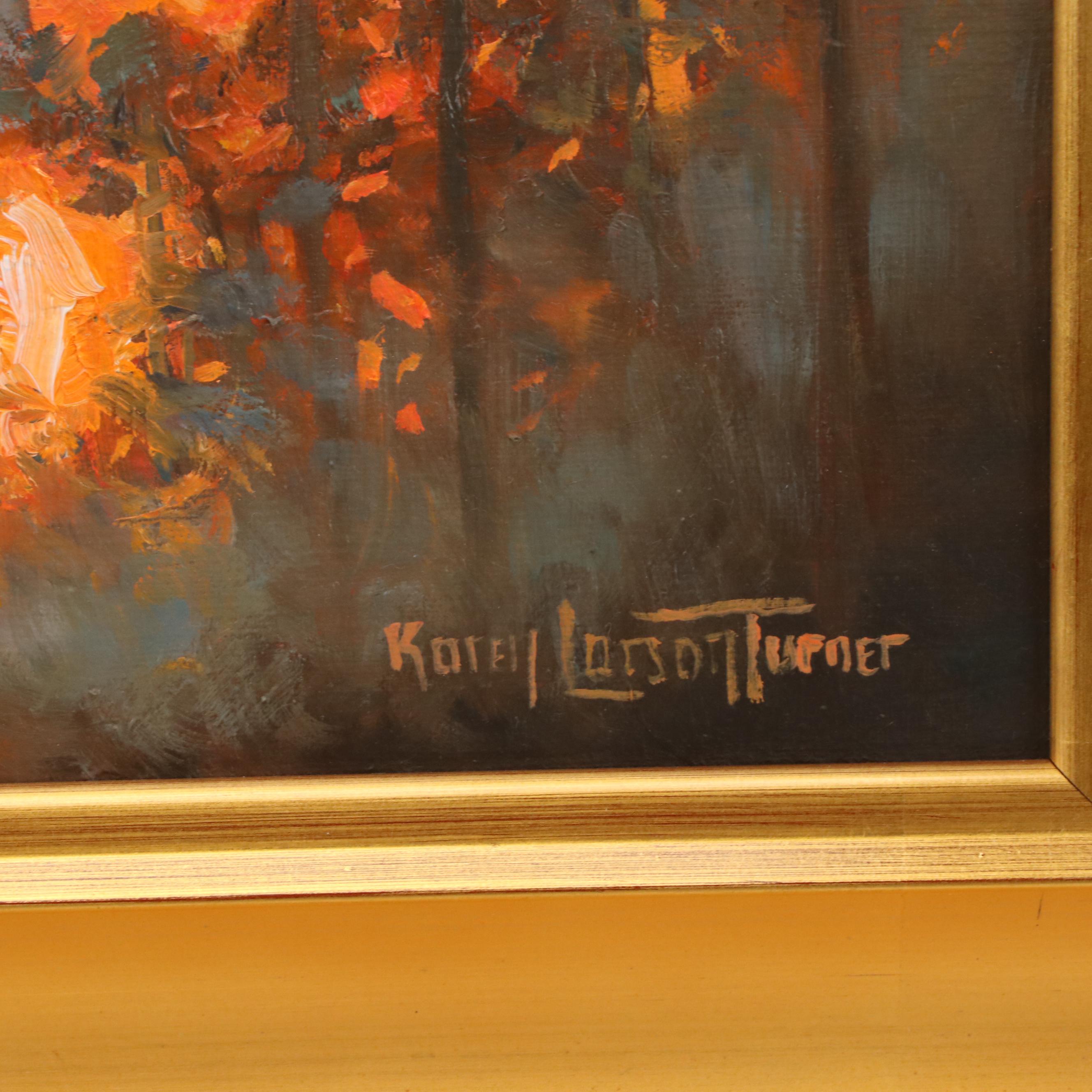Karen Larson Turner Stylized Landscape Oil Painting "Reaching Up," 2016