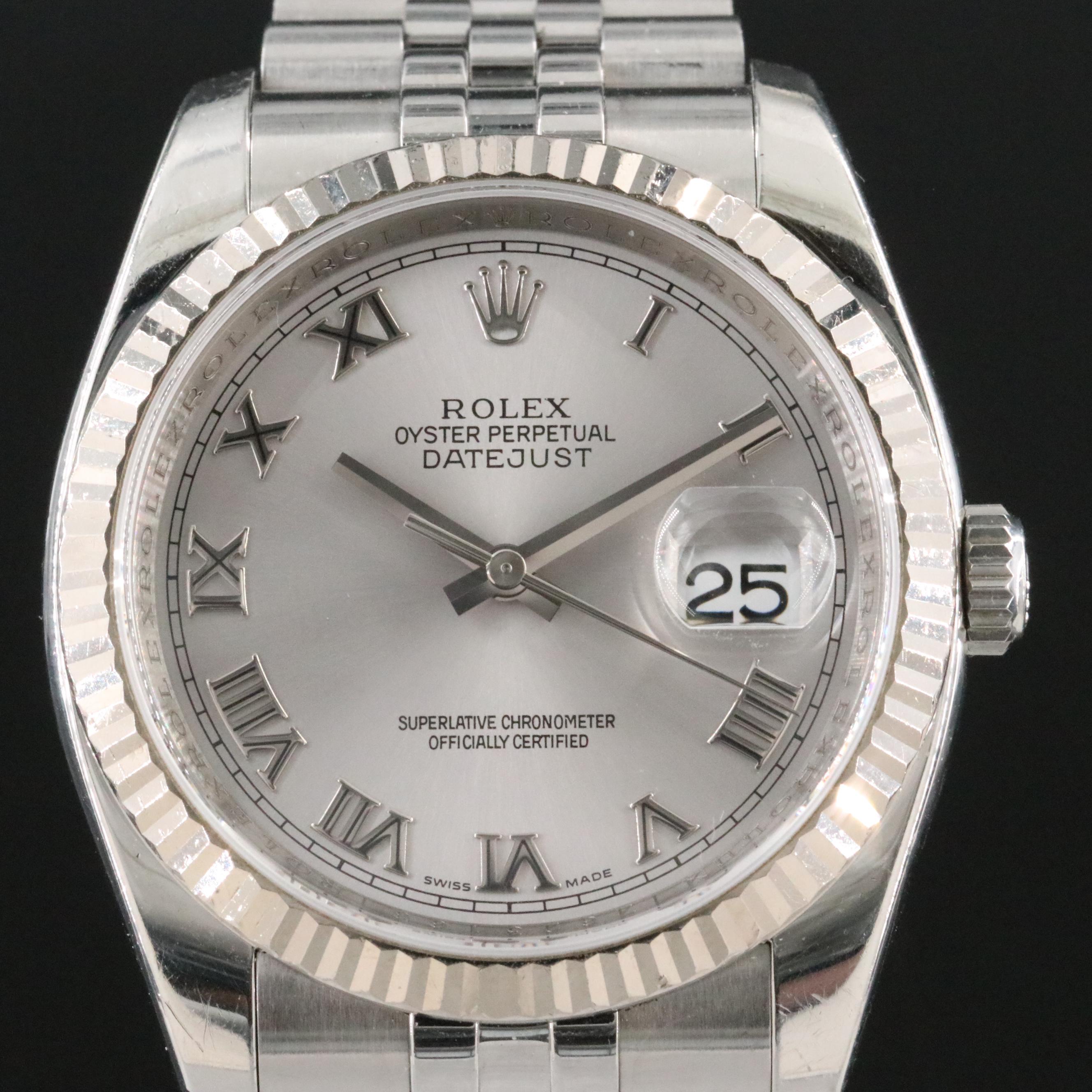 2006 Rolex Datejust 18K and Steelinox Watch