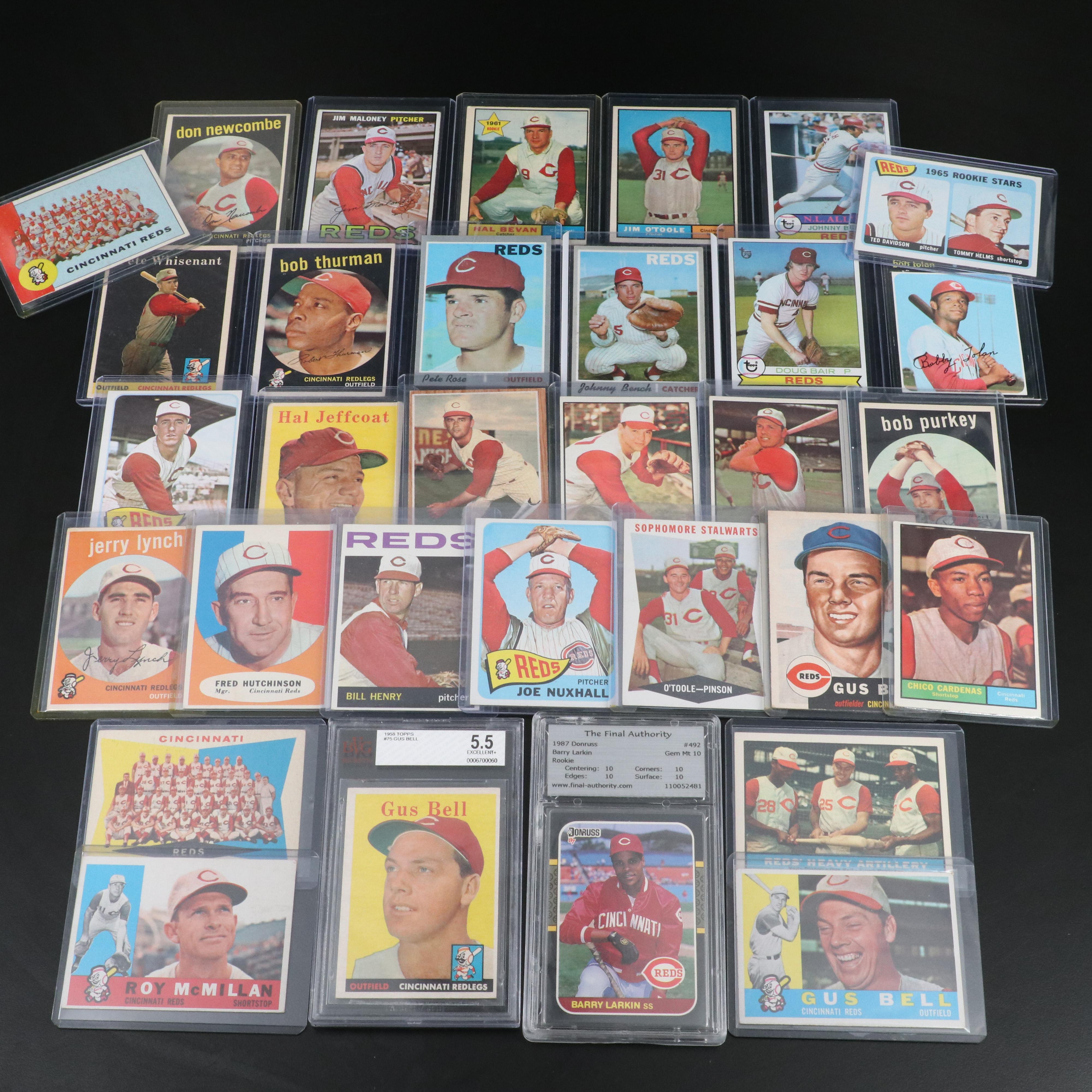Cincinnati Reds Baseball Cards Featuring Pete Rose, Johnny Bench, and More