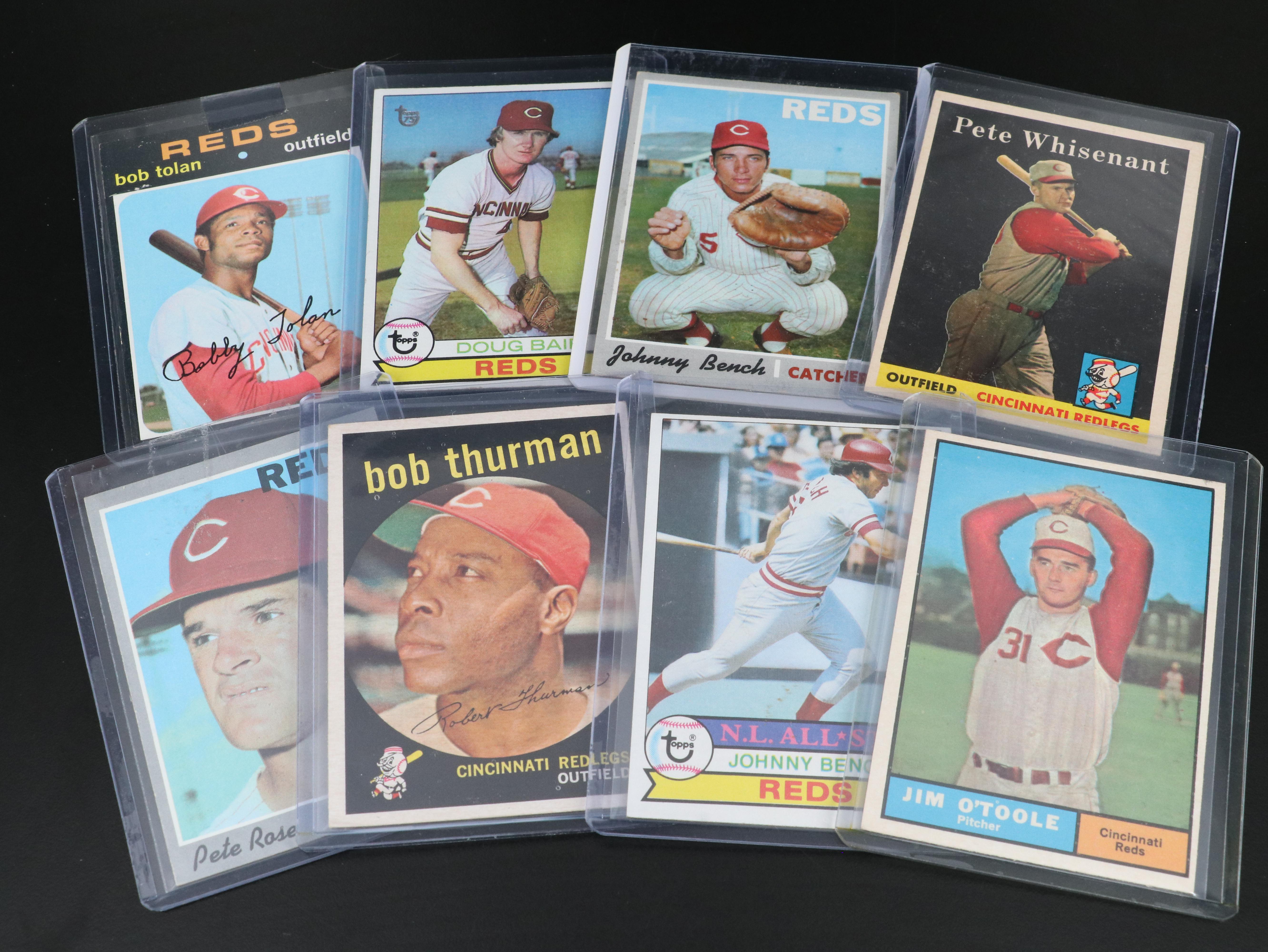Cincinnati Reds Baseball Cards Featuring Pete Rose, Johnny Bench, and More