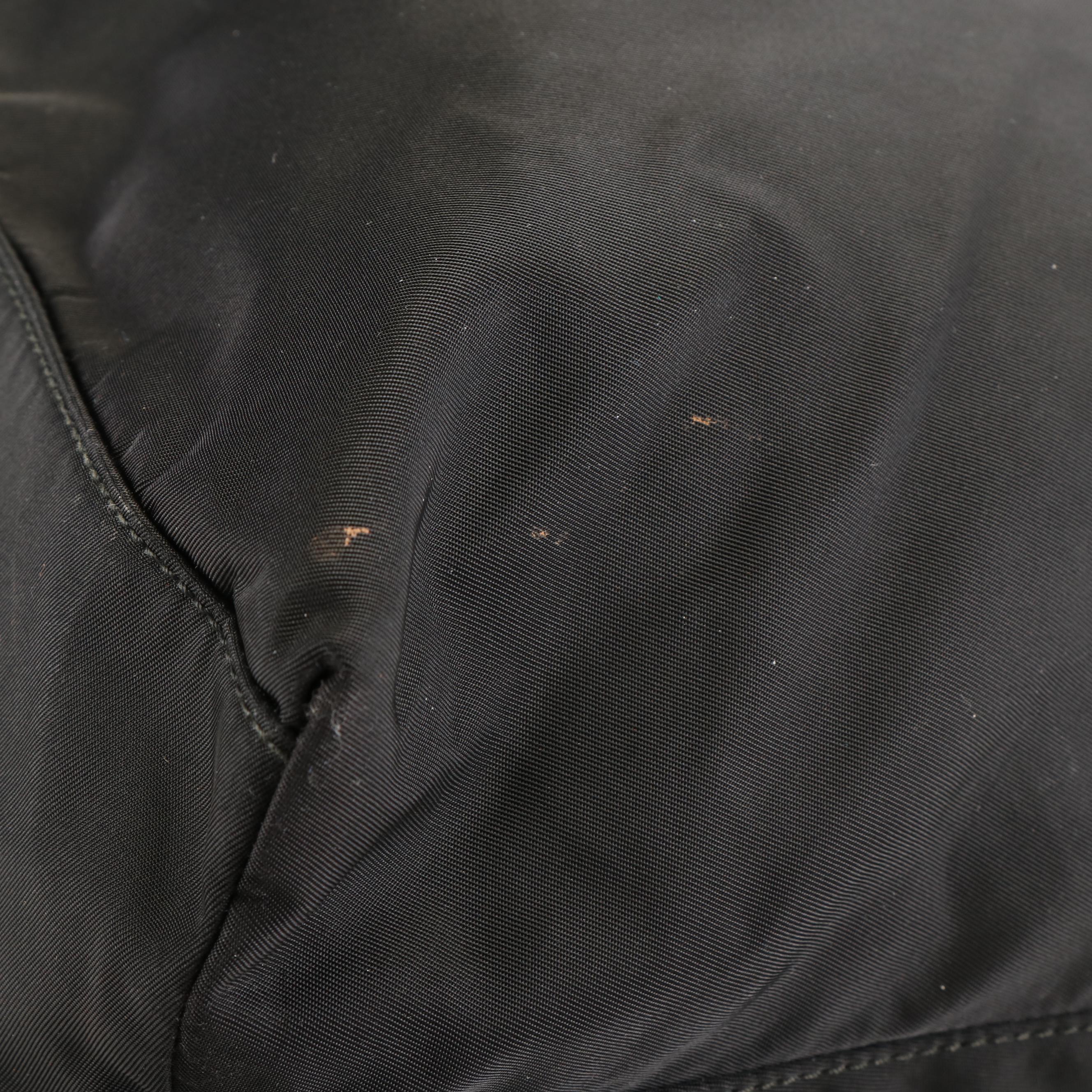 Prada Shoulder Tote Bag in Black Tessuto Nylon